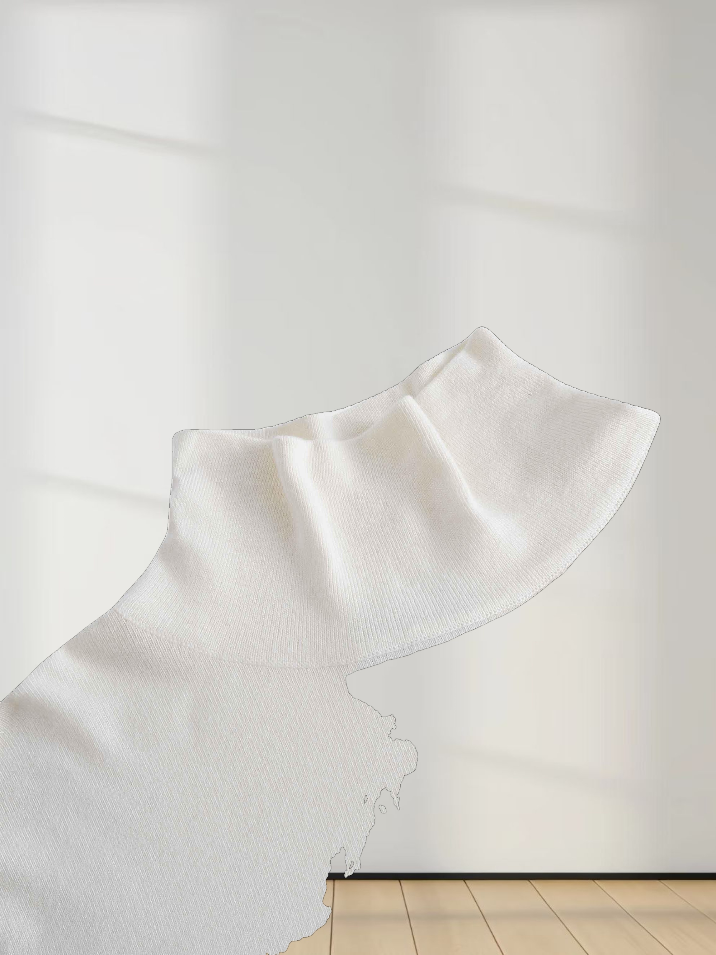 Knit Turtleneck-Cream