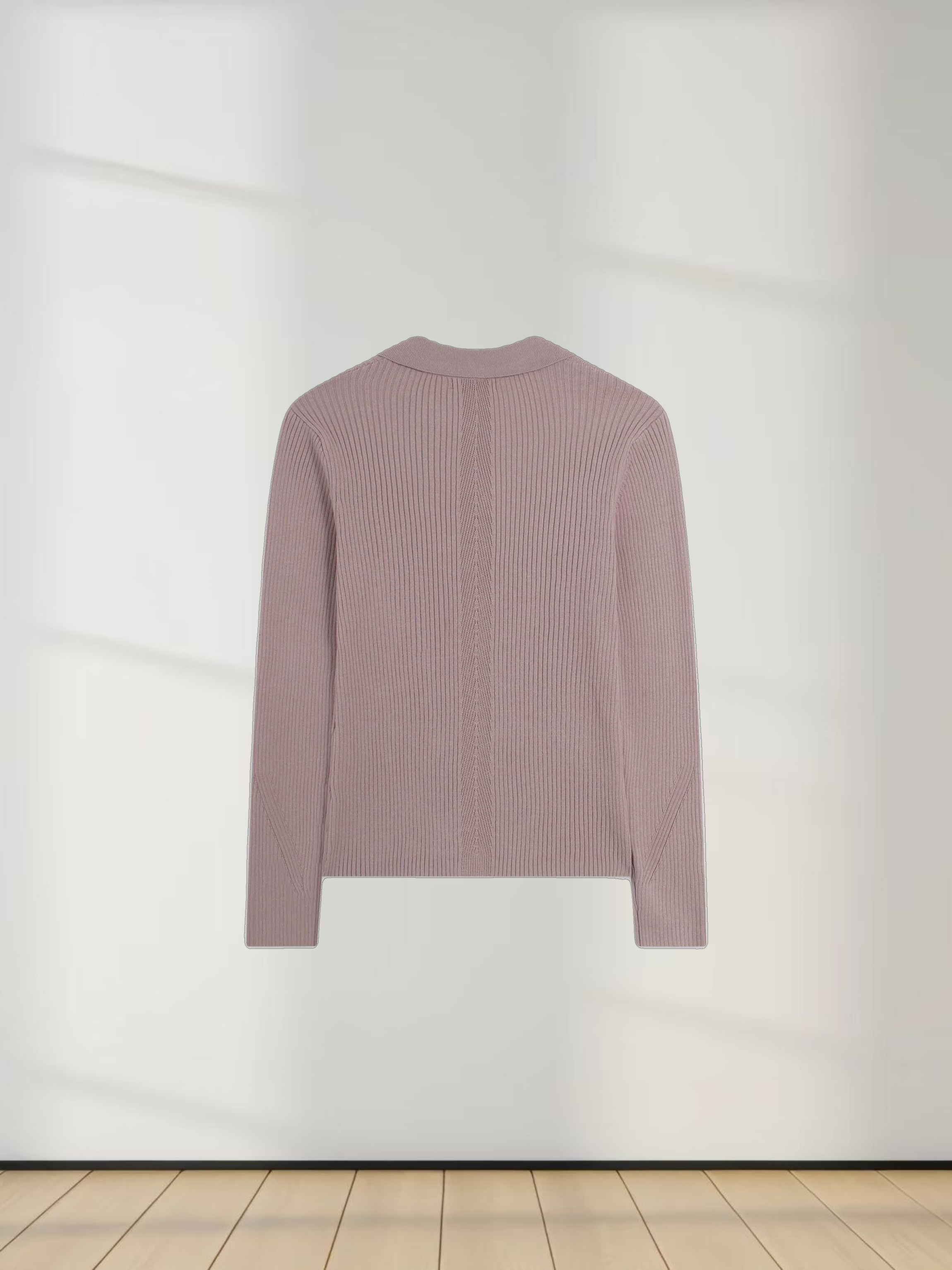 Center Design Sweater-Light Mauve