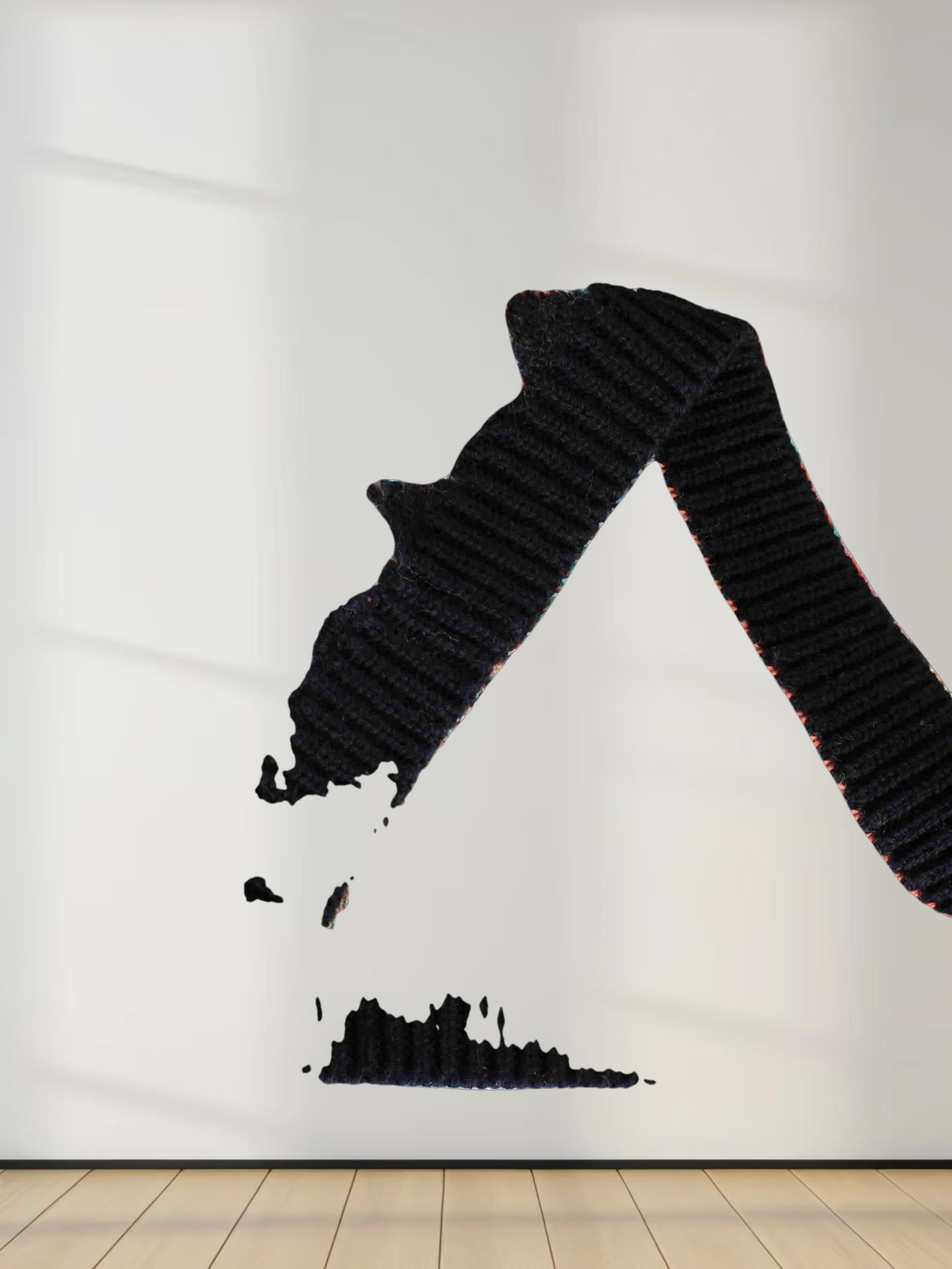 Mosaic Print Sweater-Black