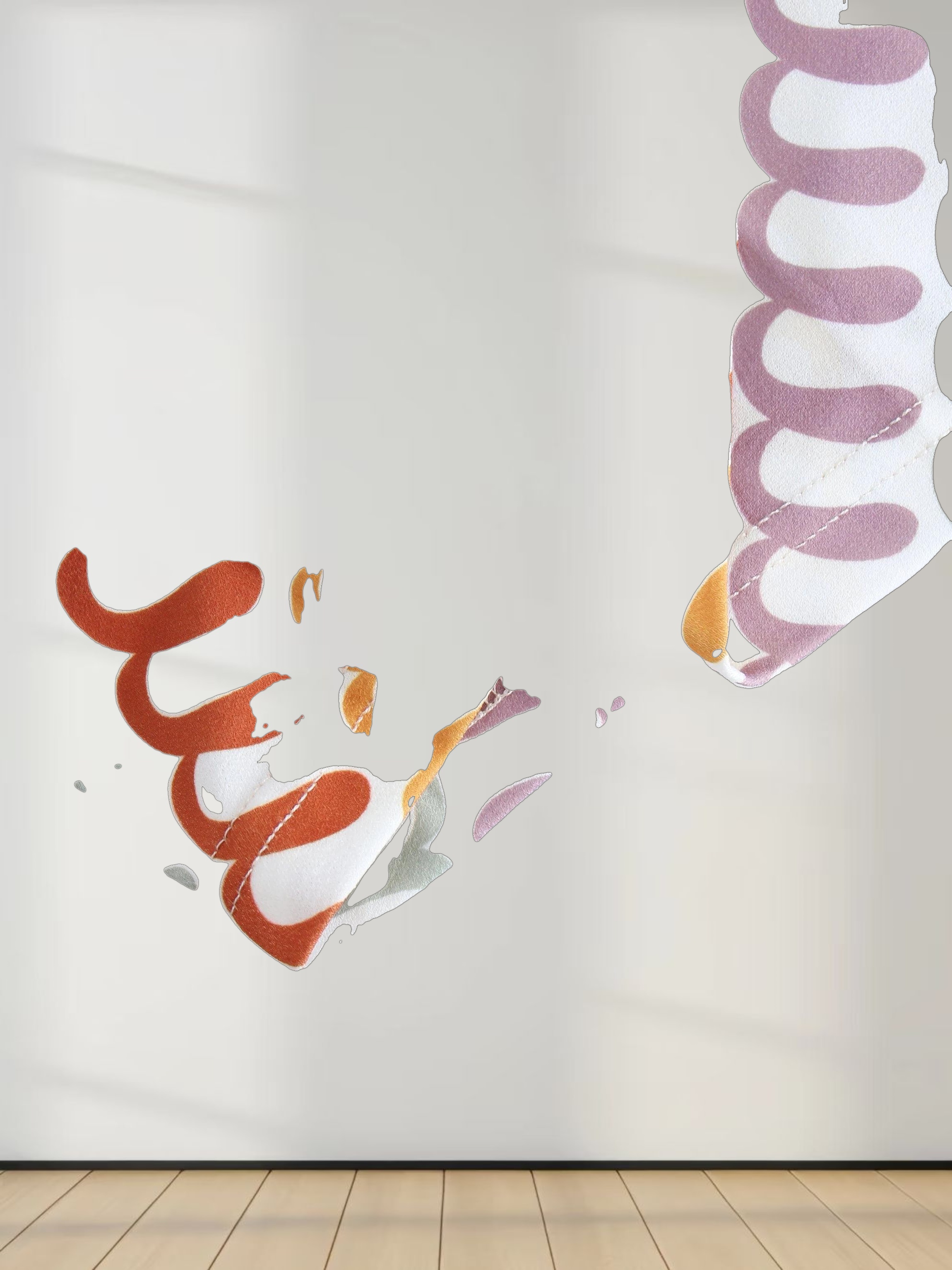 Front Knot Pleat Dress-Ribbon Design