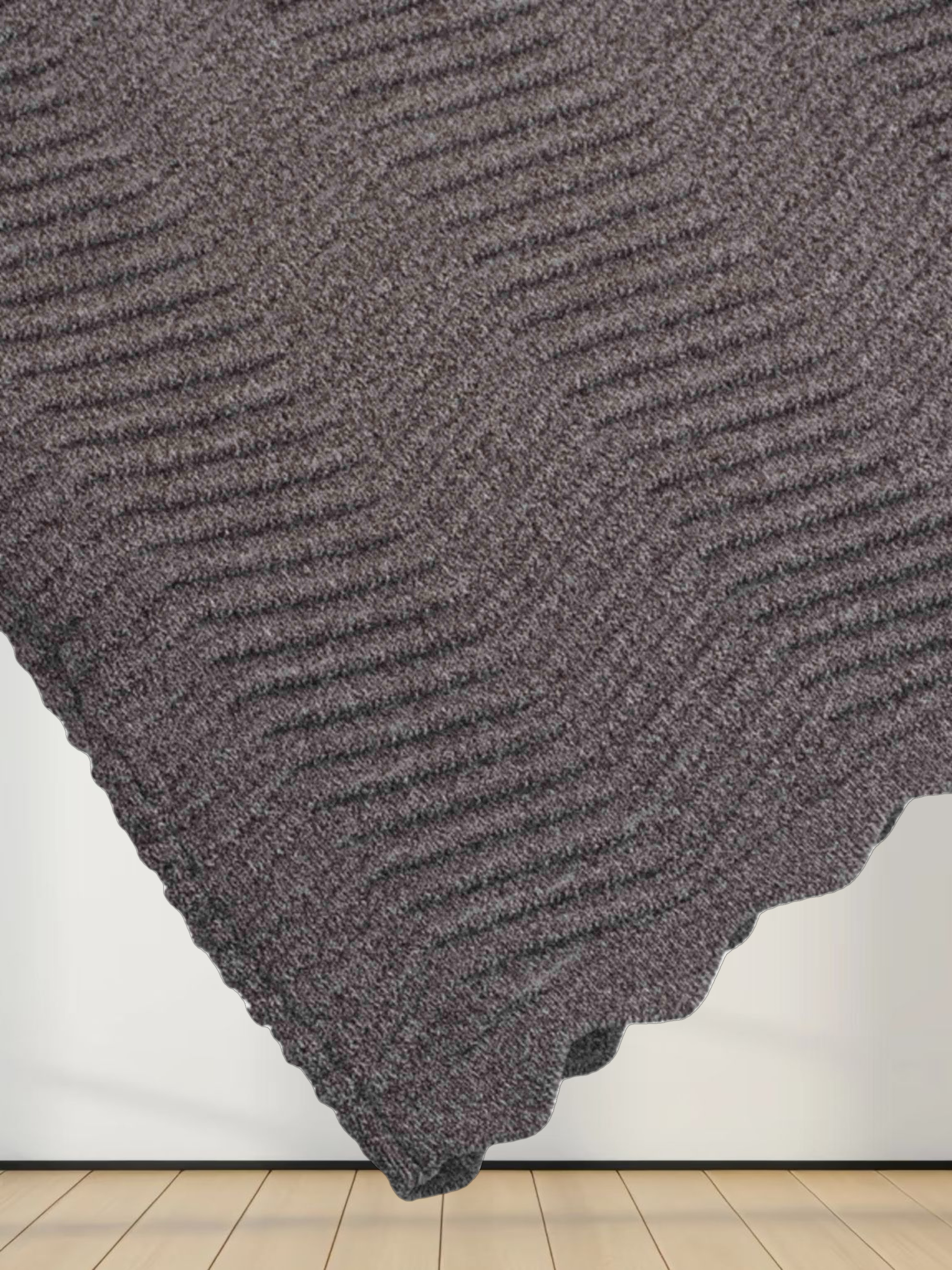 Wave Knit Slip Dress-Heathered Brown