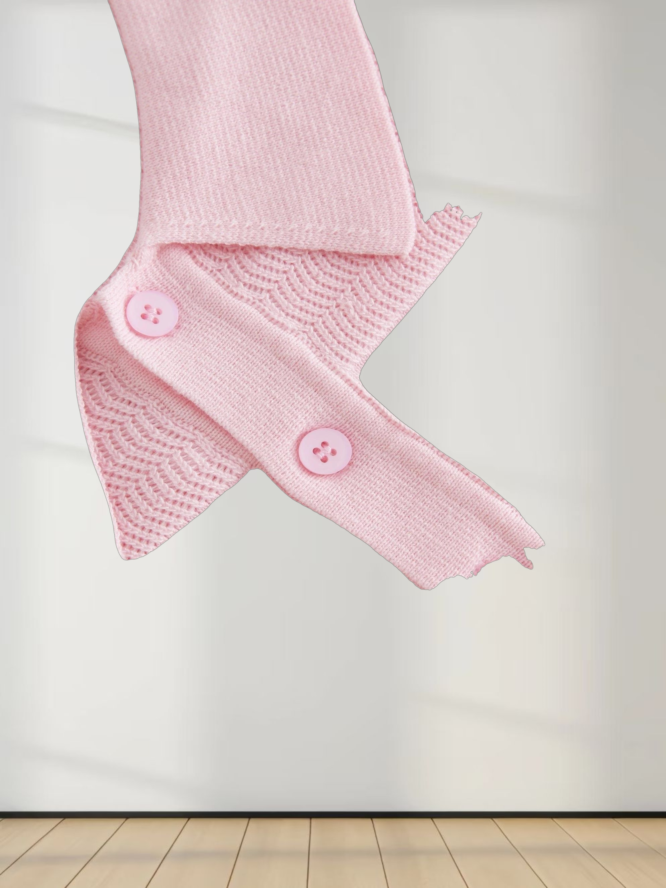 Mesh Top Sweater-Light Pink