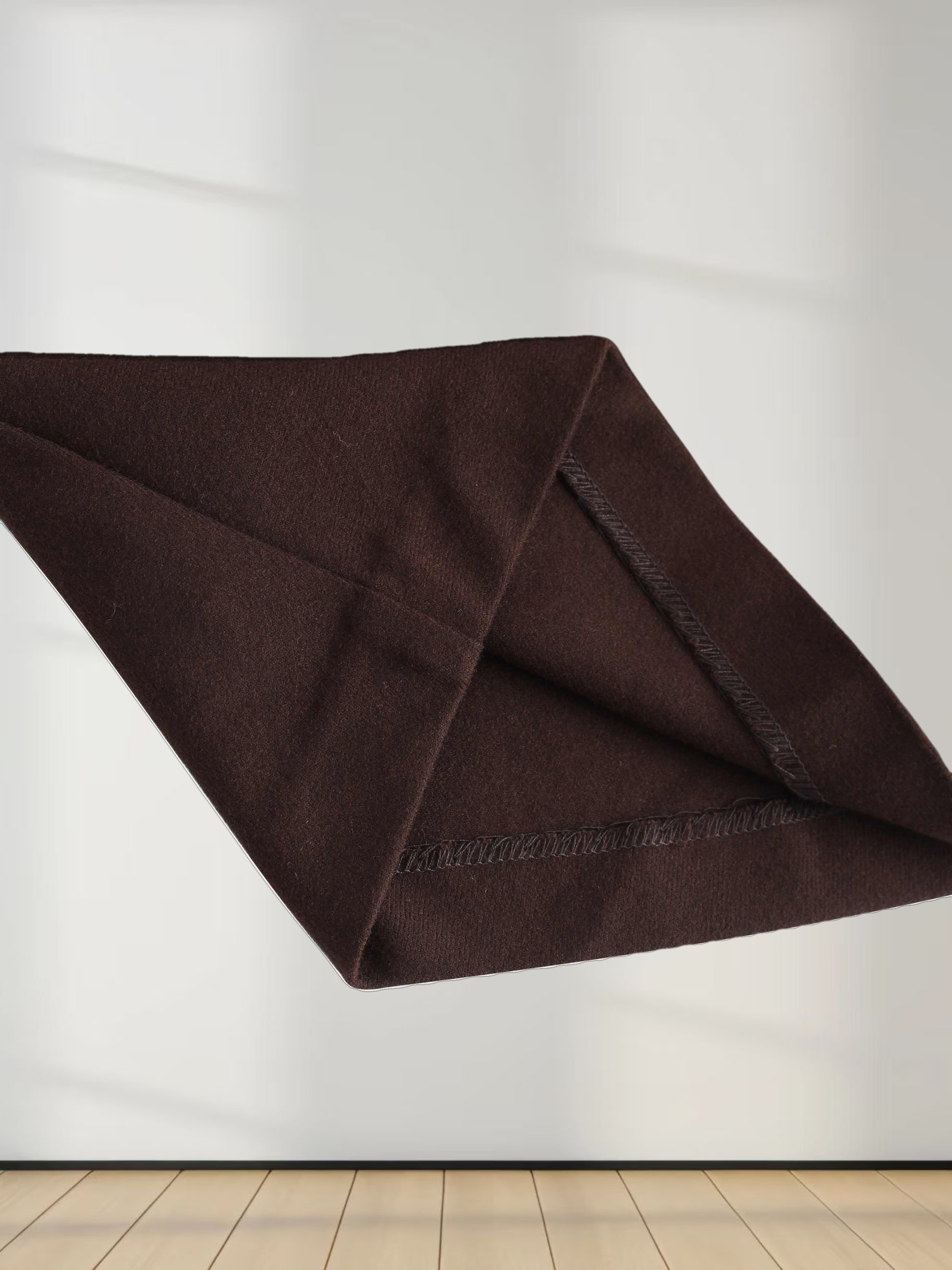 Basic A-Line Seamed Maxi Skirt-Brown