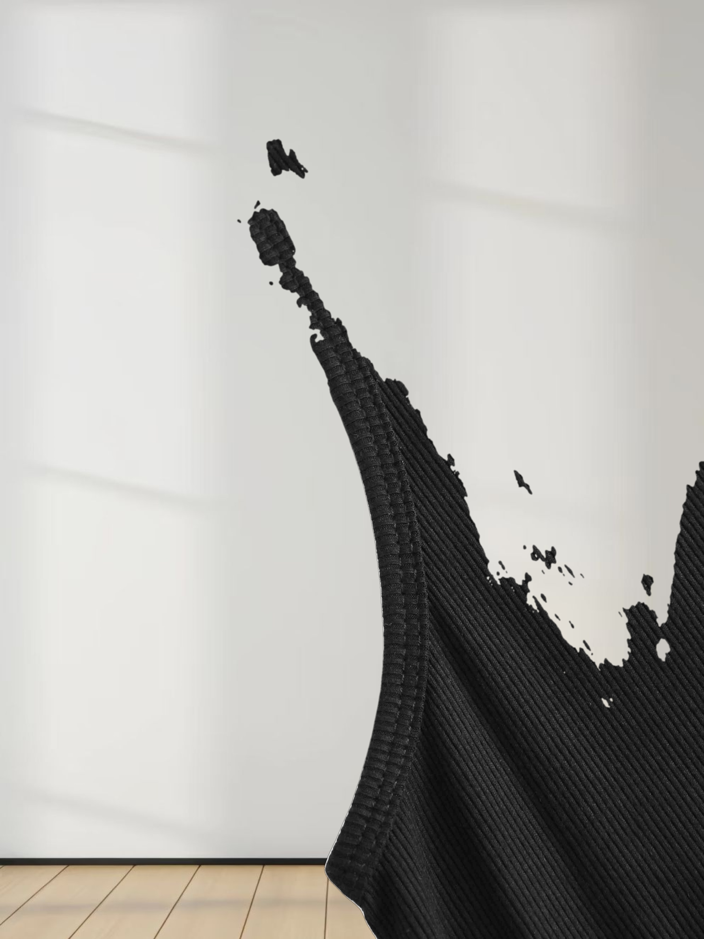 Ribbed Sleeveless Maxi Dress-Black