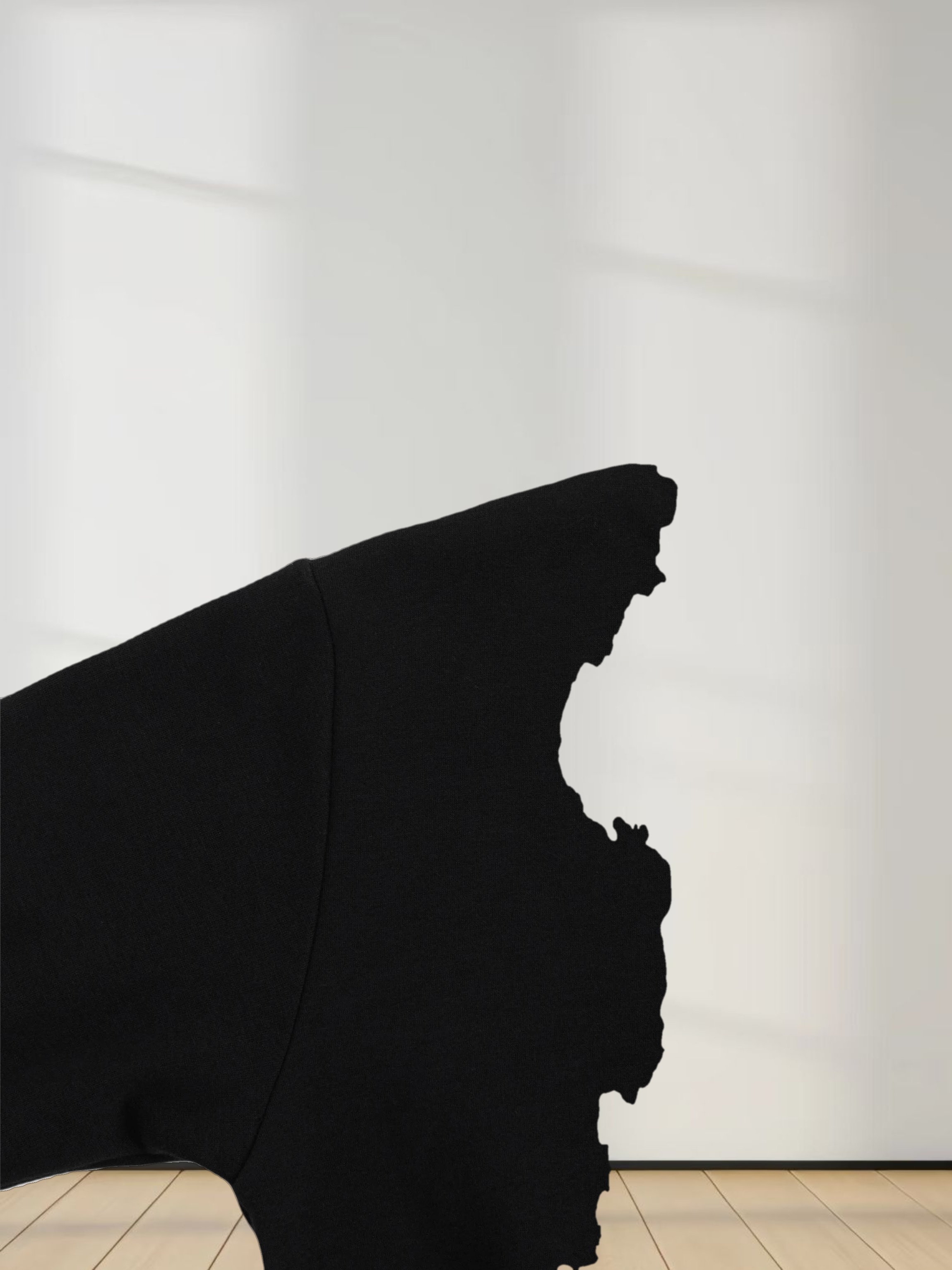 Collar Sweatshirt-Denim/Black