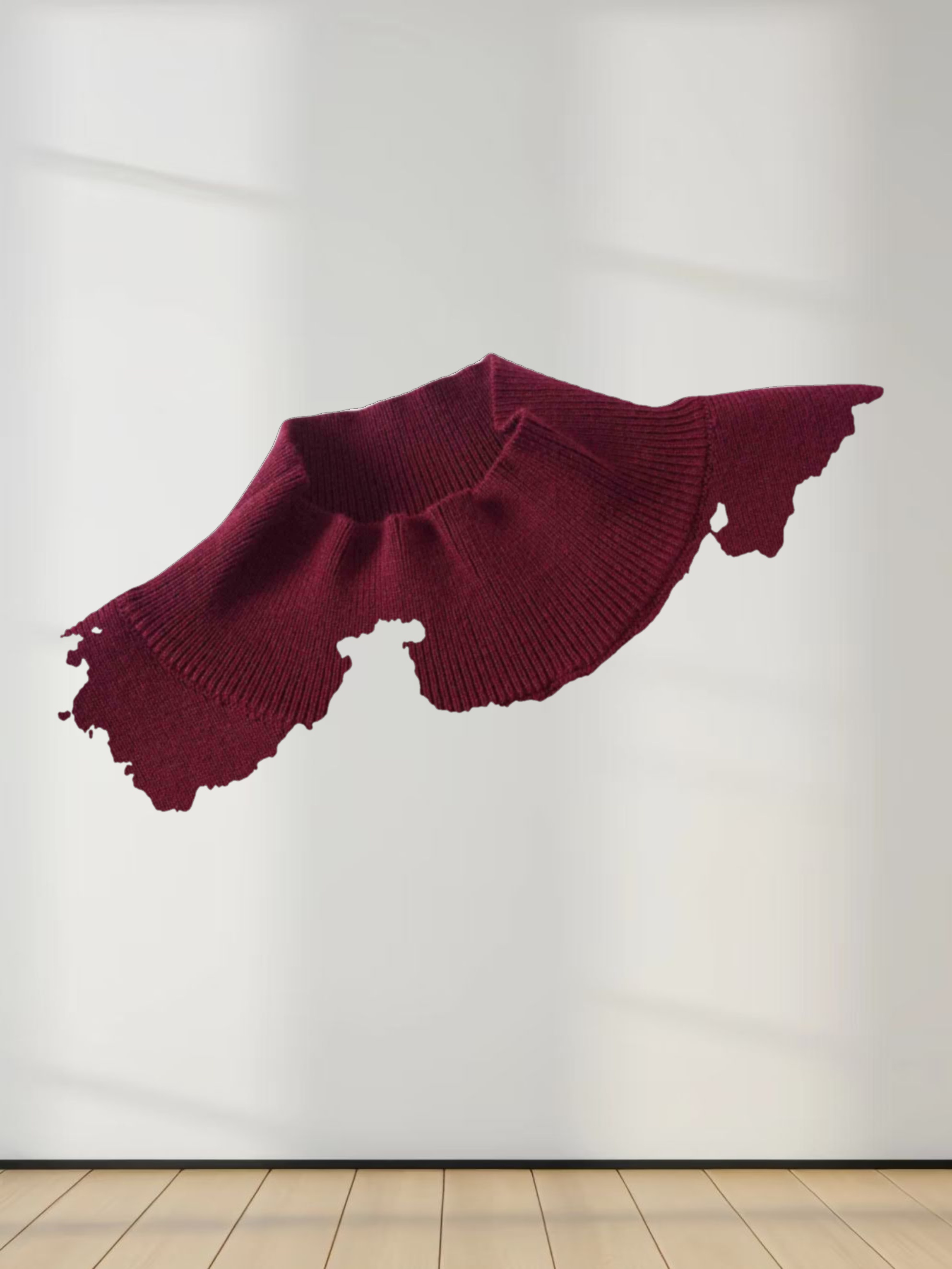 Melania Chiffon Sweater-Burgundy