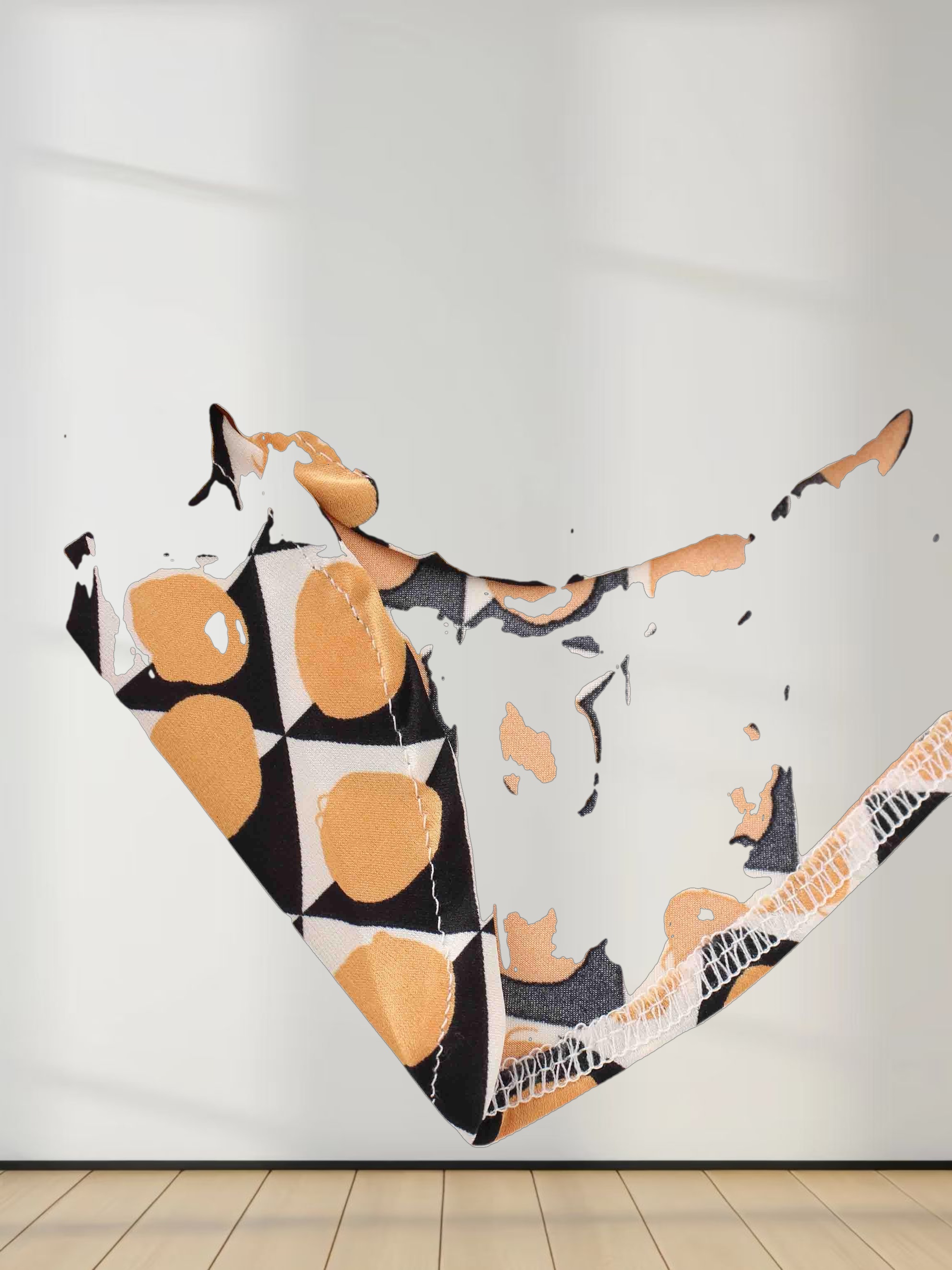 Long Shirtdress-Geo Black