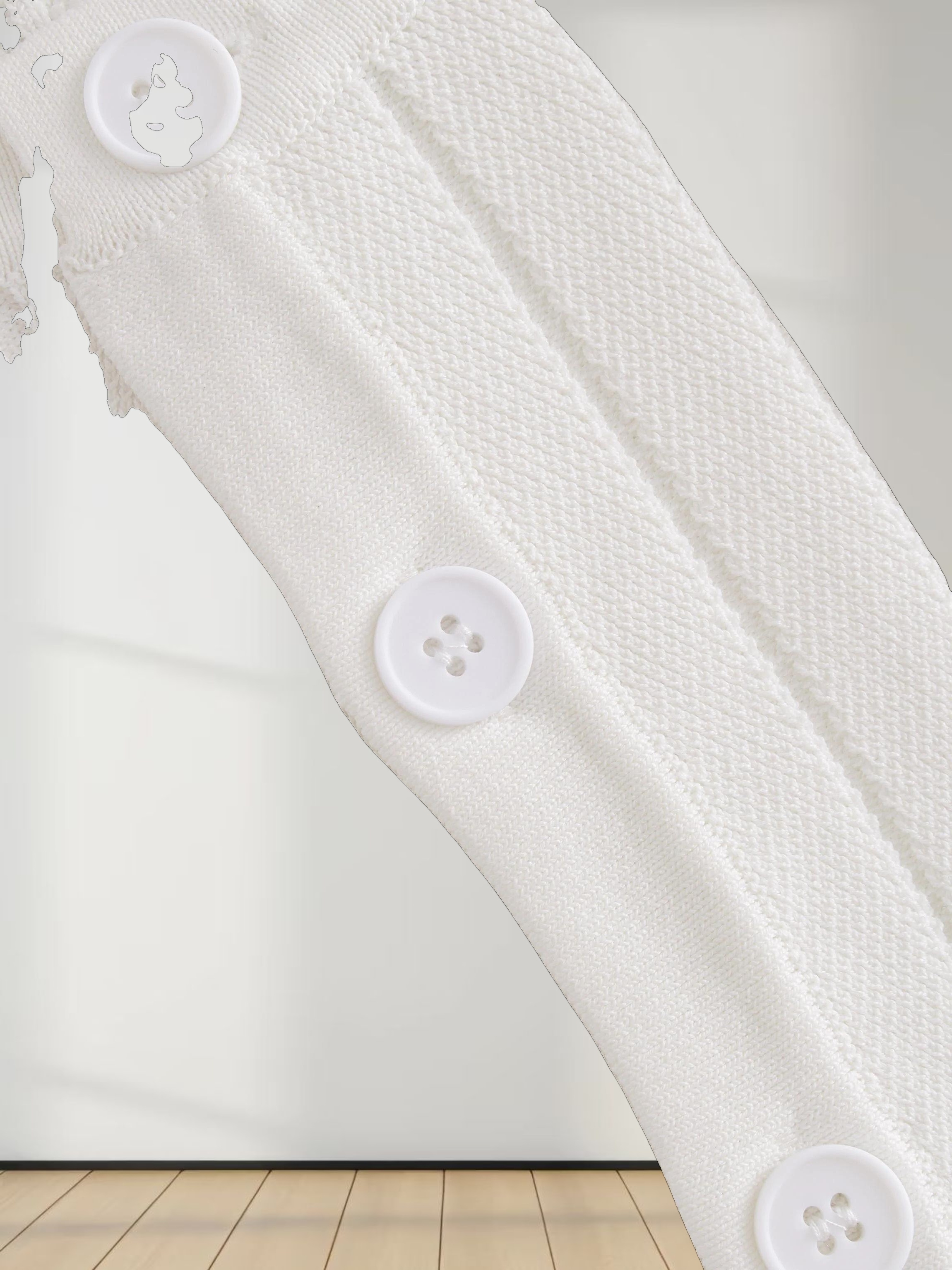 Silky Knit Cropped Cardigan-Ivory