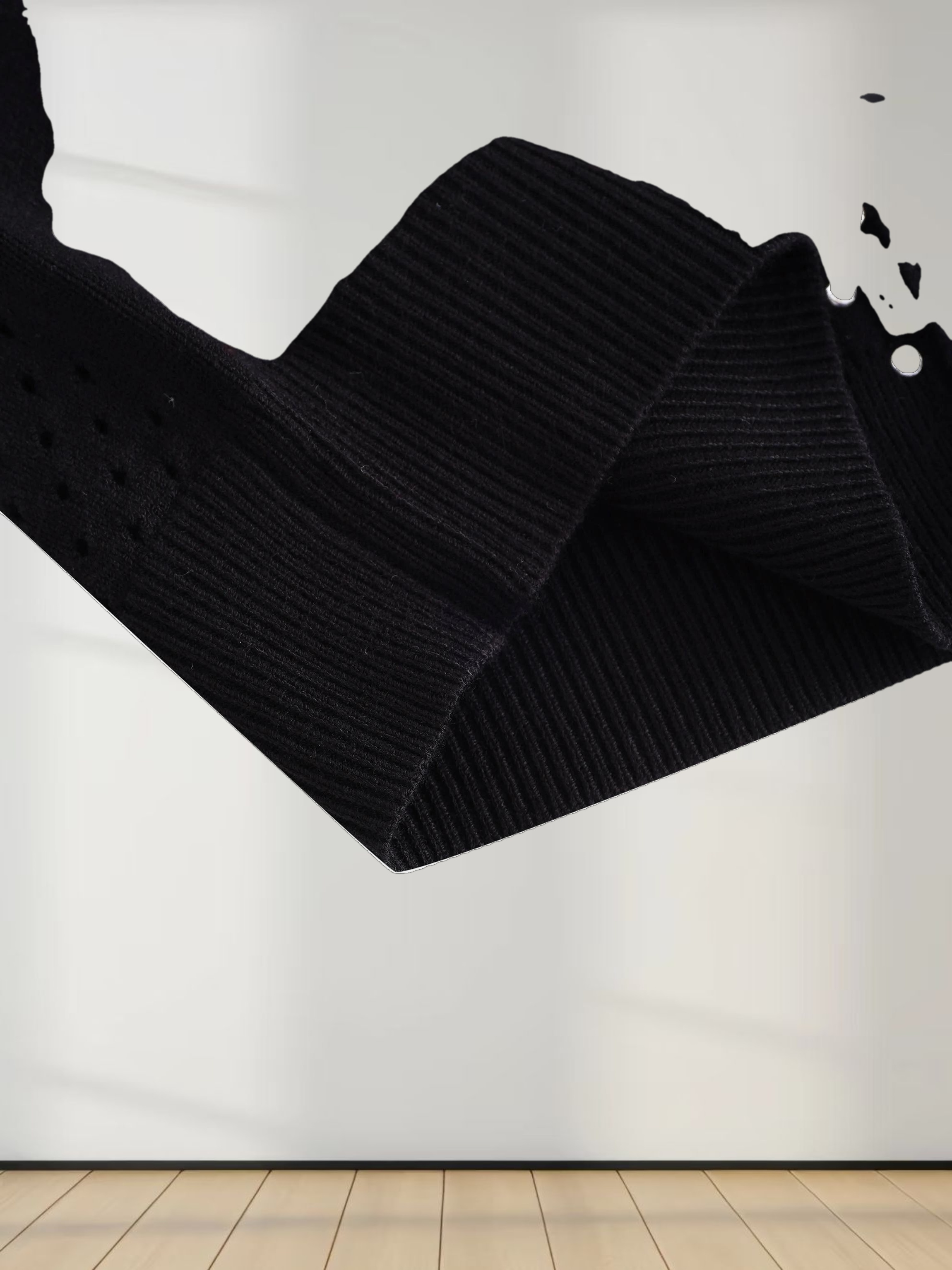 Open Knit Diamond Crew Cardigan-Silver