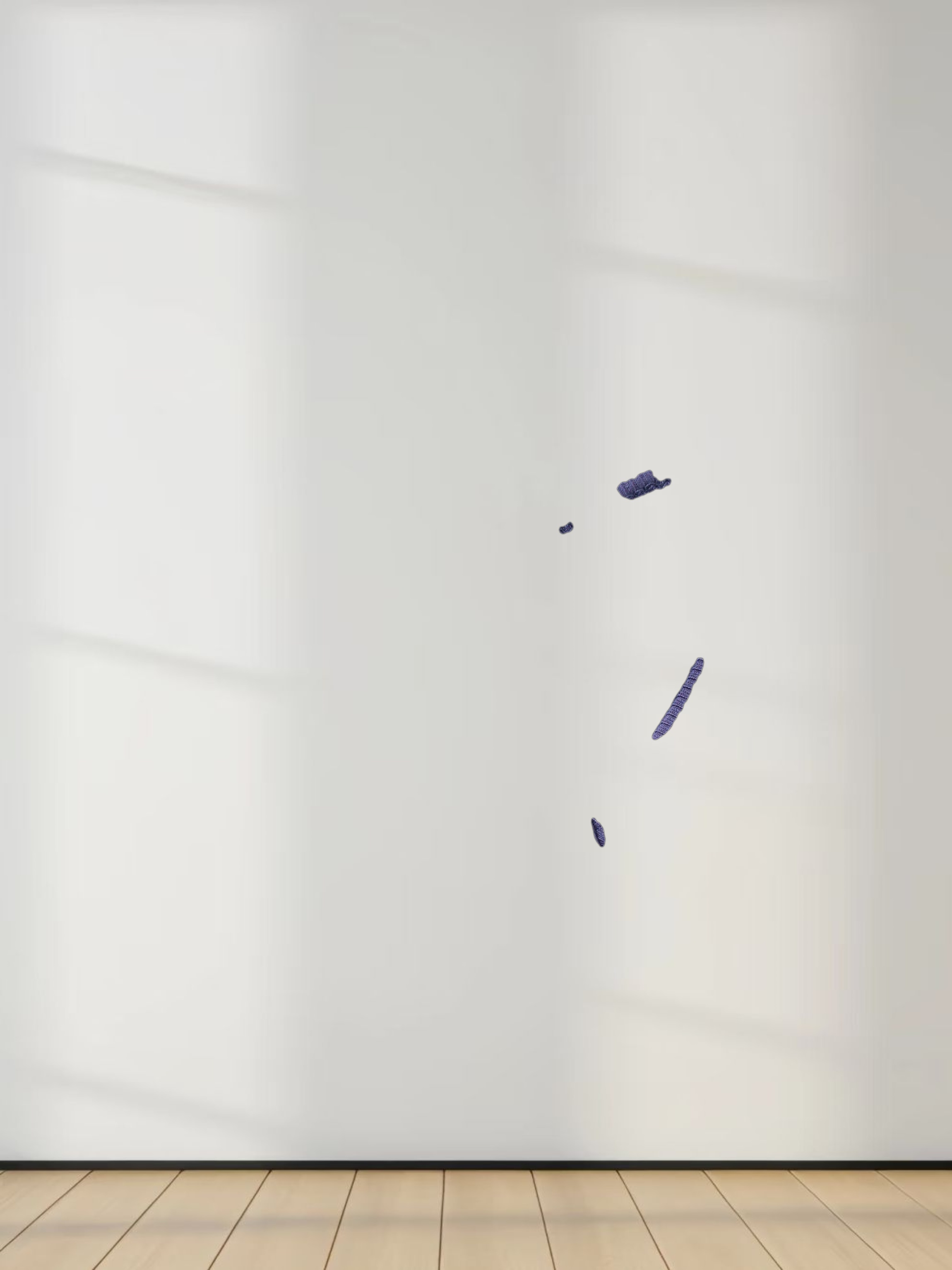 High V Ribbed Tee LS-Indigo Blue