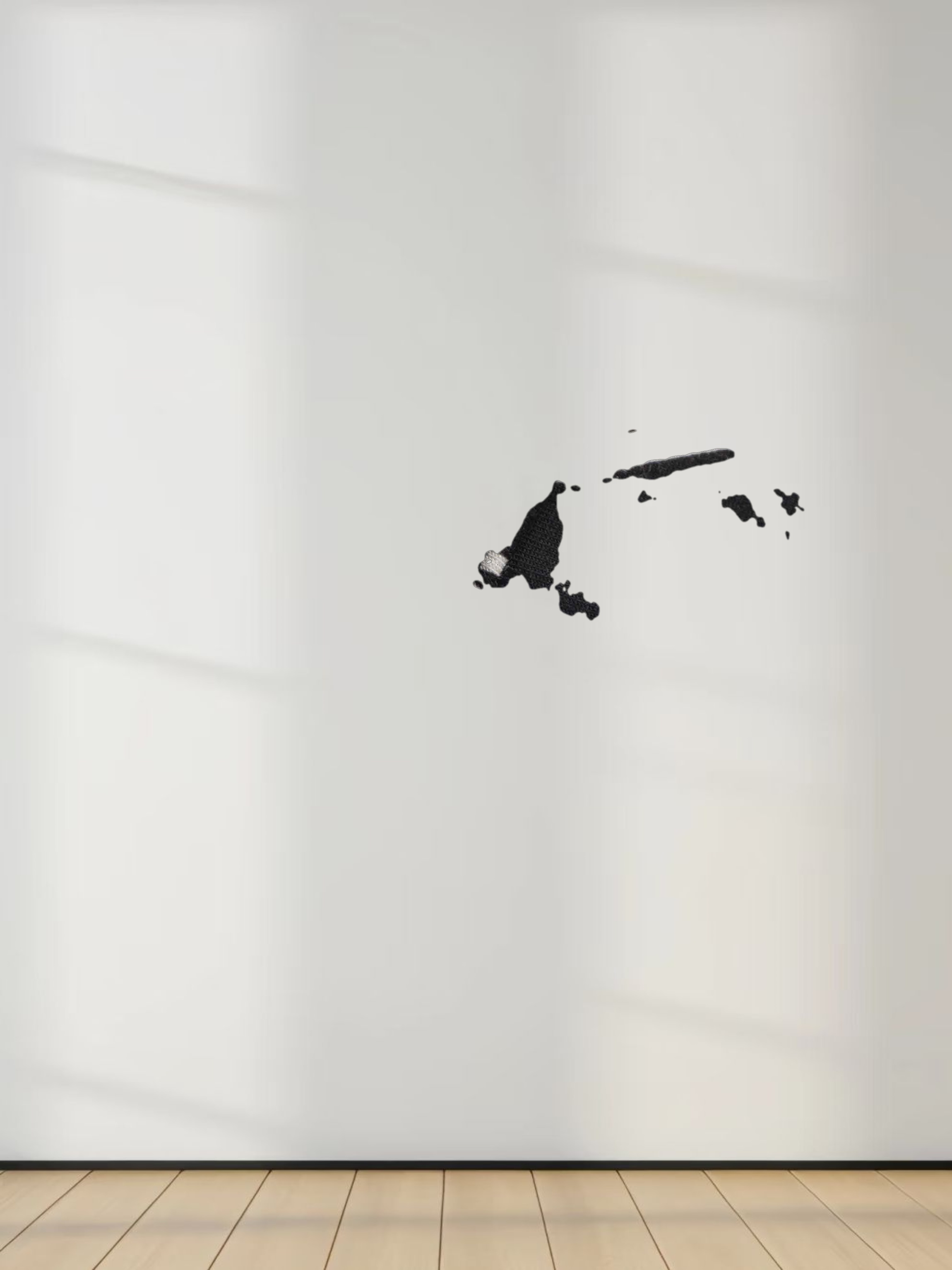 Printed Modal Turtleneck-Floral Vines Black