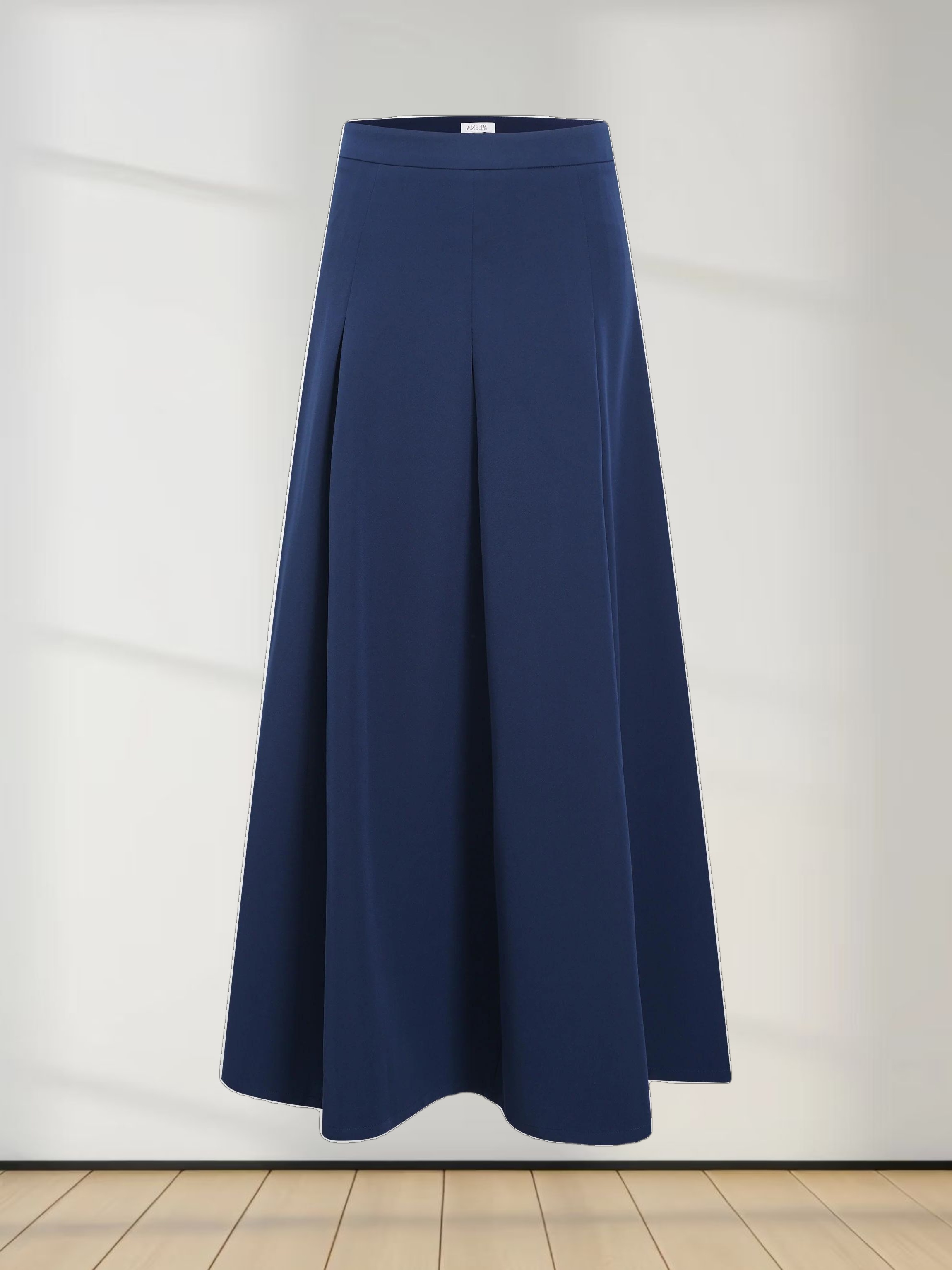 The Celina Pleat Skirt-Navy