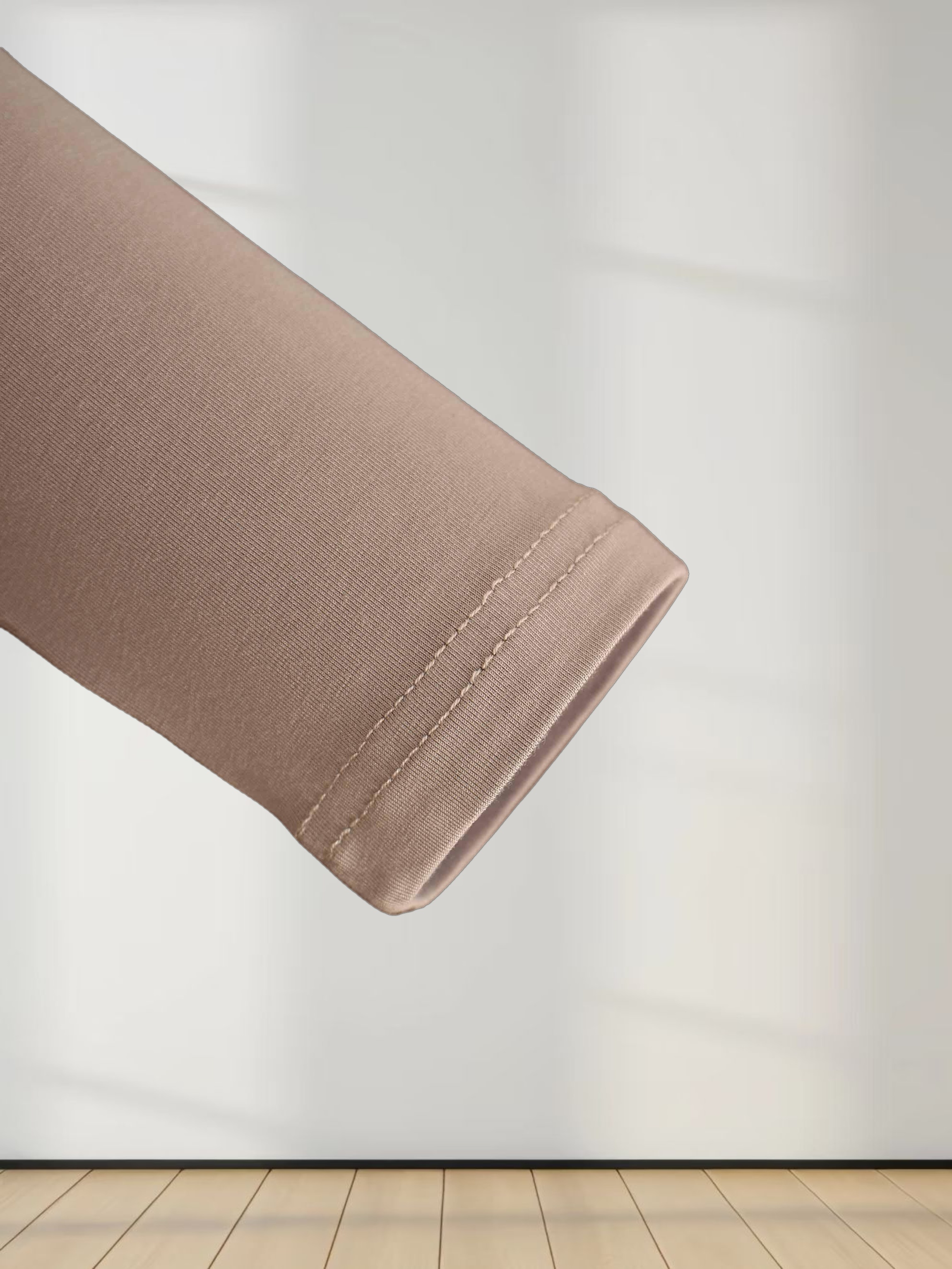 Modal Turtleneck Long Sleeve-Taupe