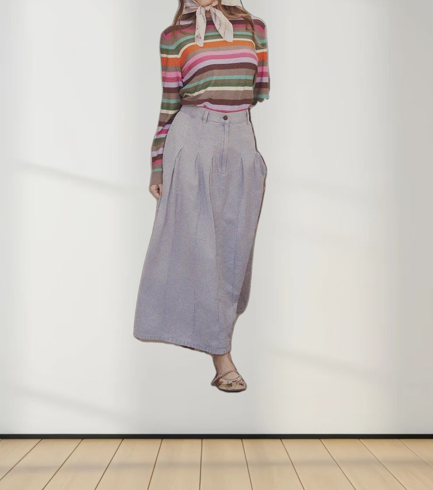 Printed Sweater-Rainbow Burst