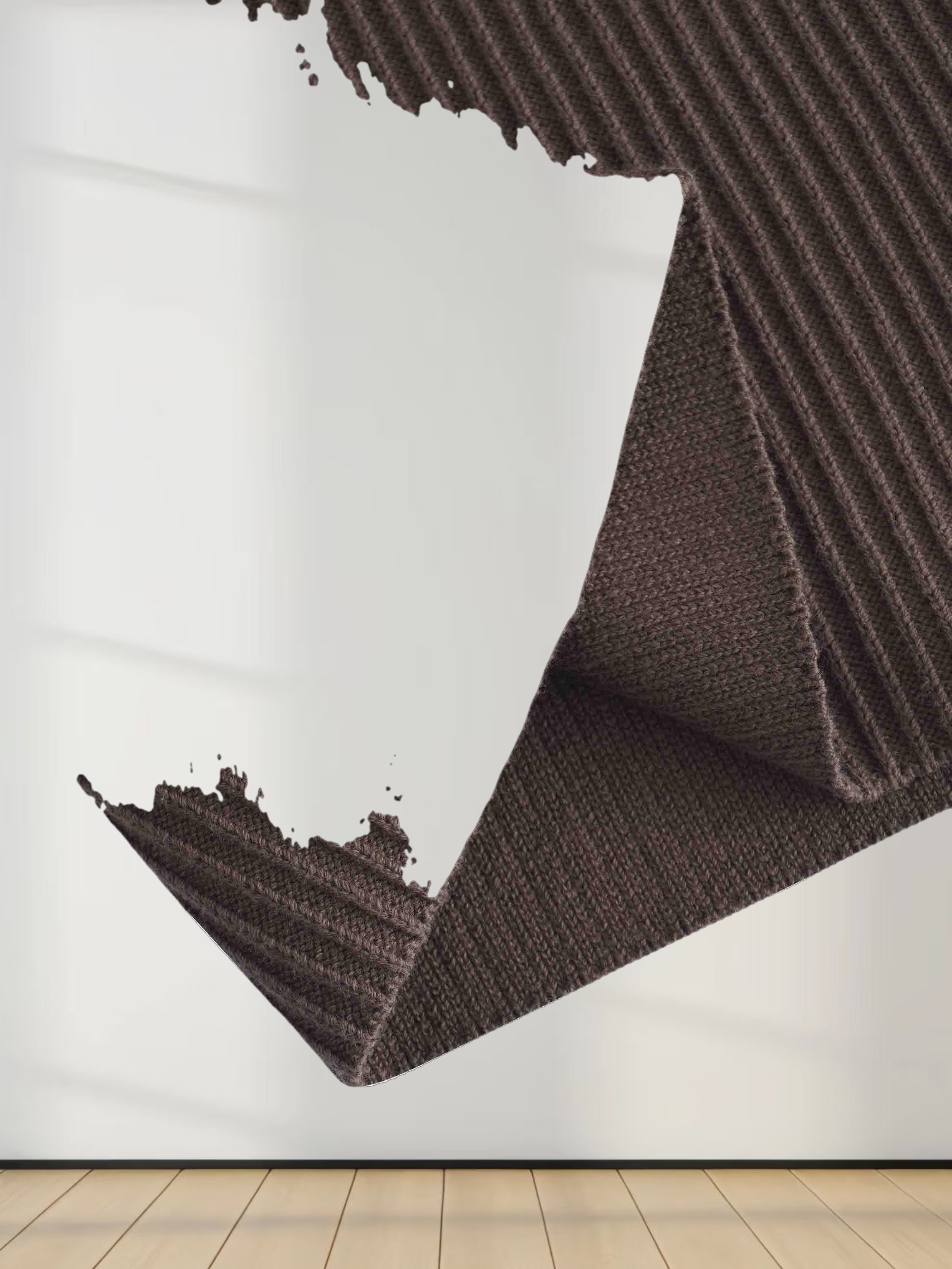 Sleeveless Ribbed Turtleneck-Chocolate Brown