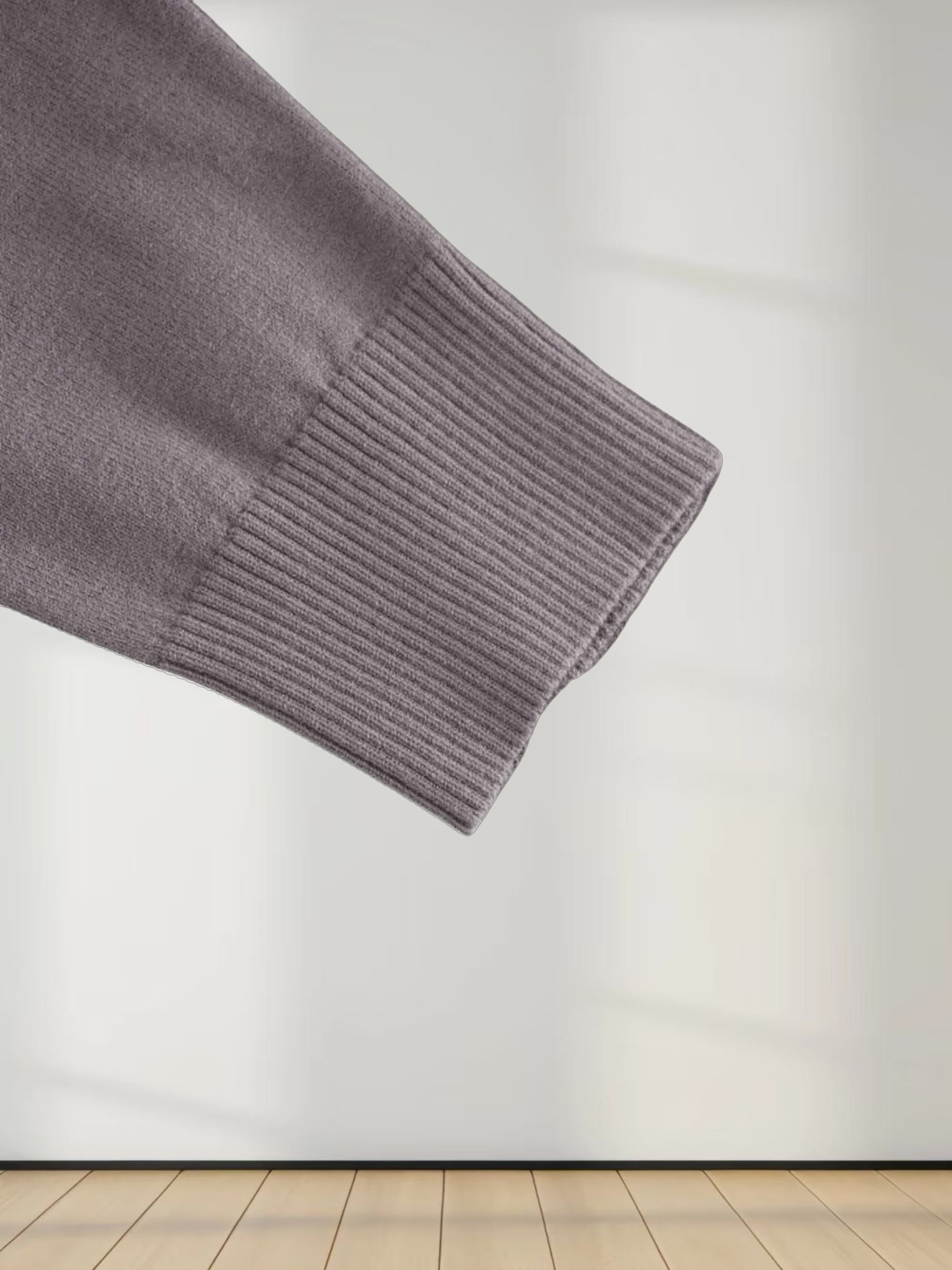 Beaded Turtleneck-Grey