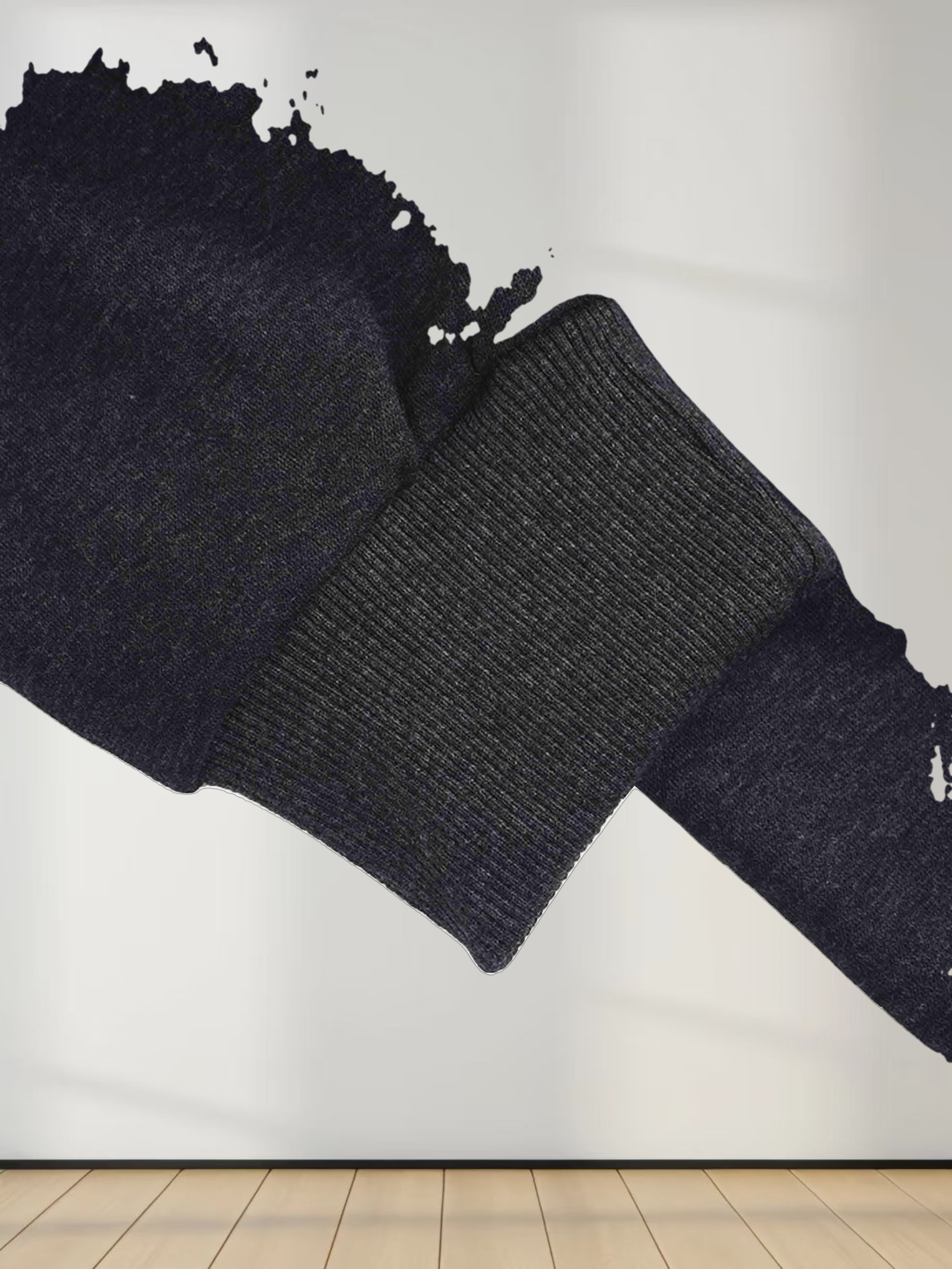 Embossed Crown Sweatshirt-Dark Heathered Grey