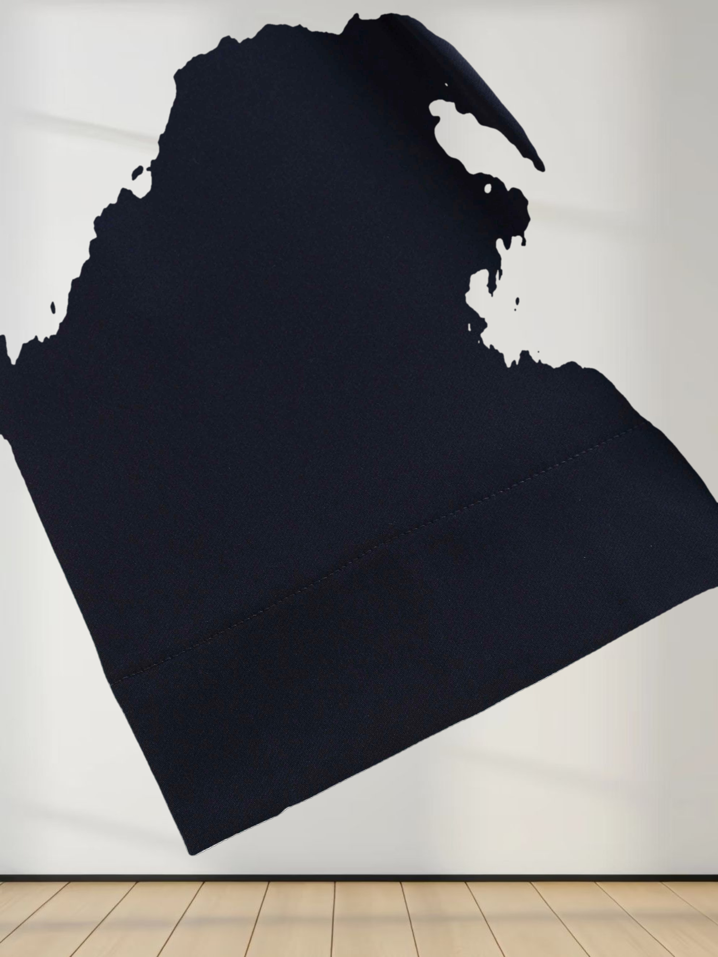 Side Pleat A-Line Short Skirt-Navy