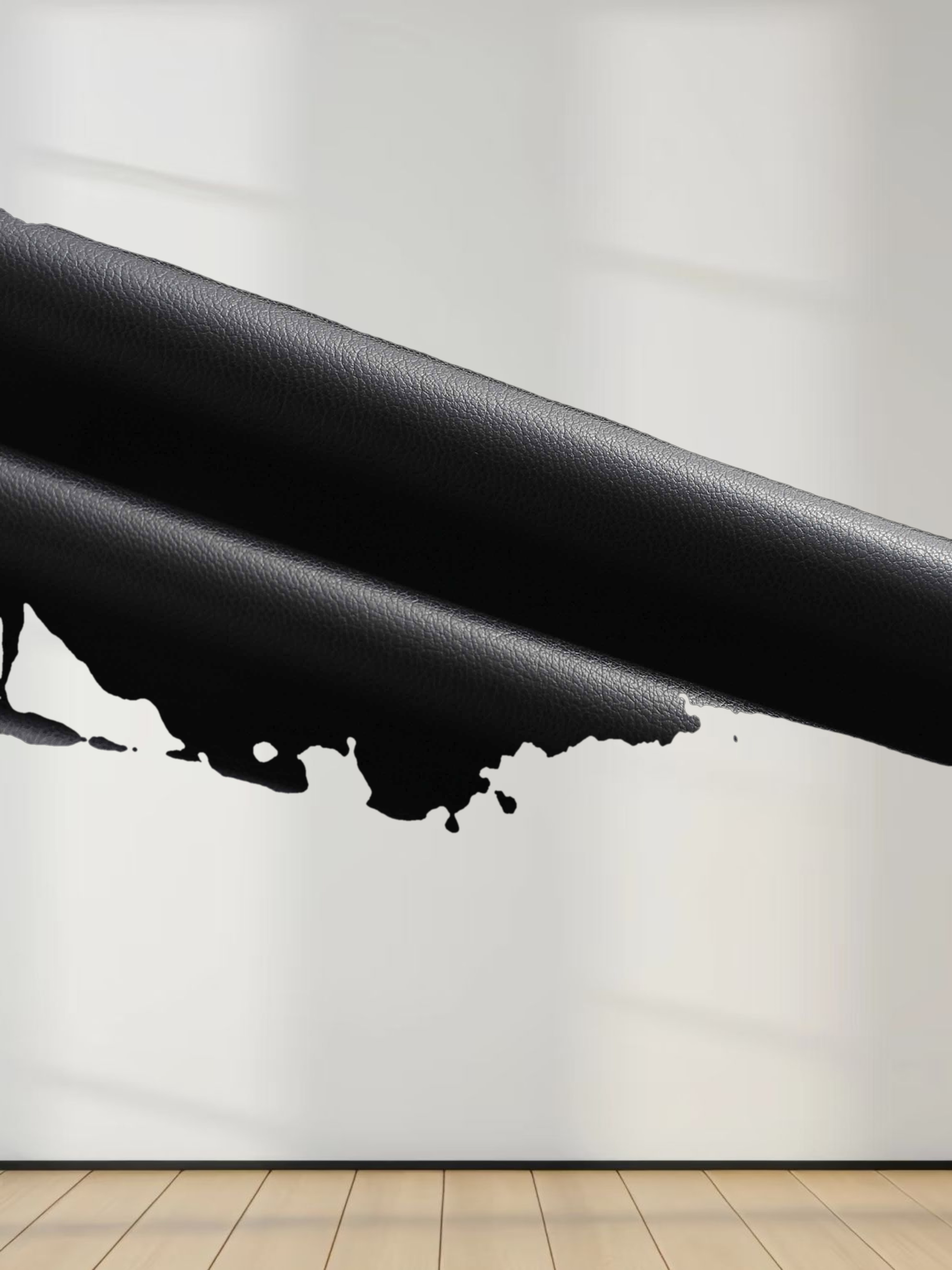 Short A-Line Seamed Faux Leather Skirt-Black