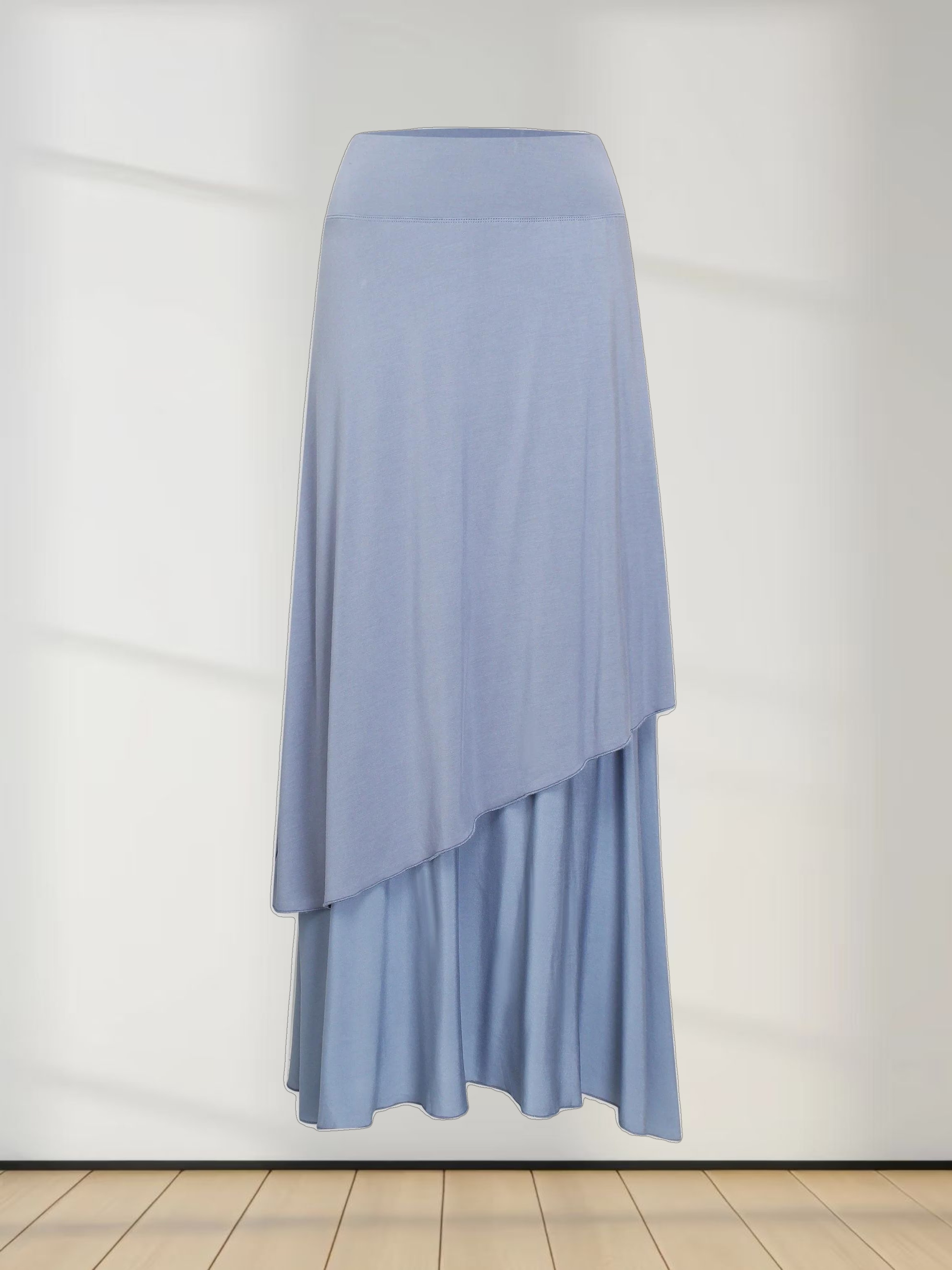 DOUBLE LAYER SKIRT-BLUE