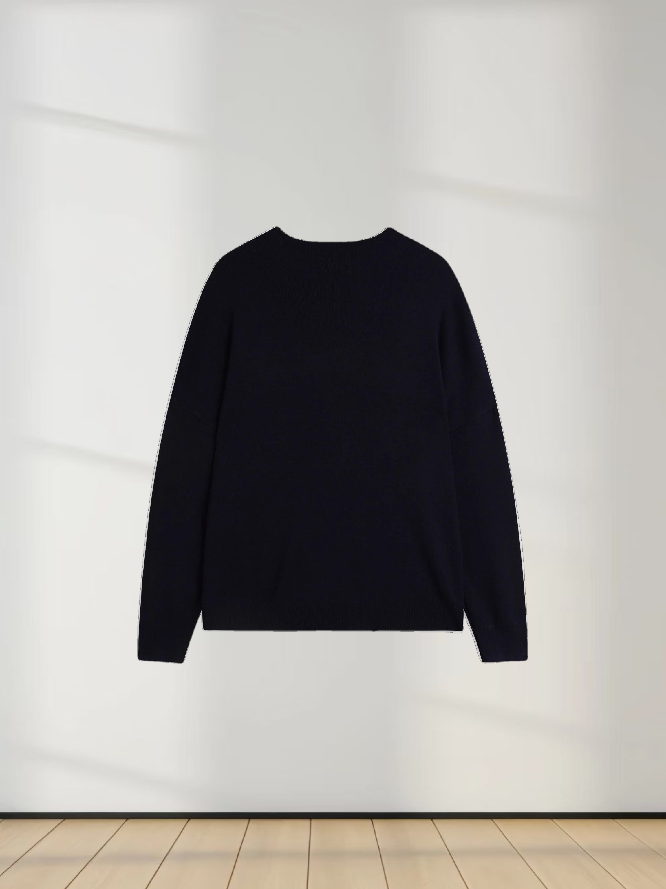 Oversized Soft Knit Sweater-Navy