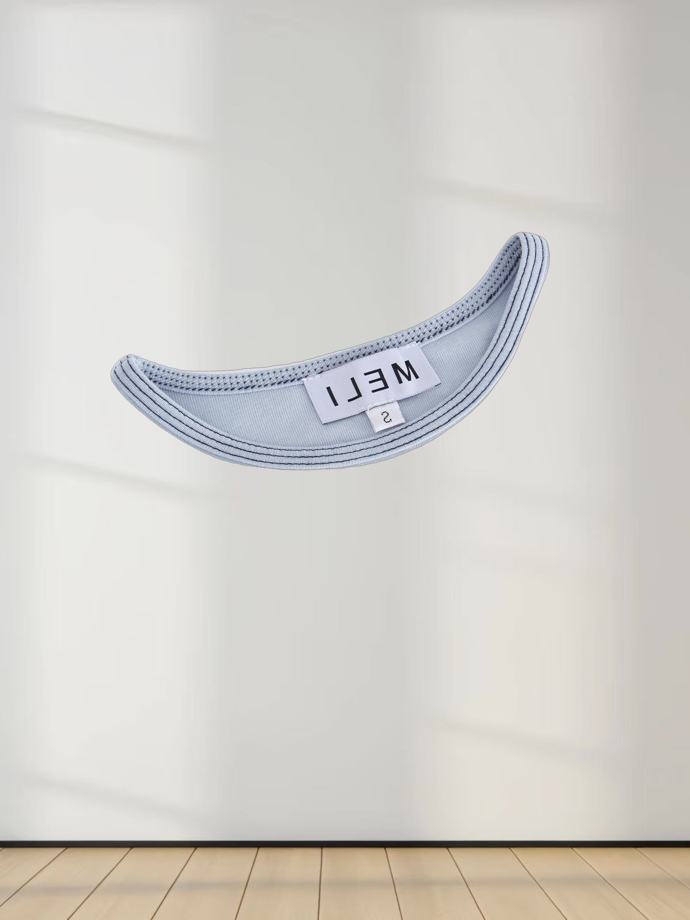 Basic T-Shirt Slip Dress-Light Blue