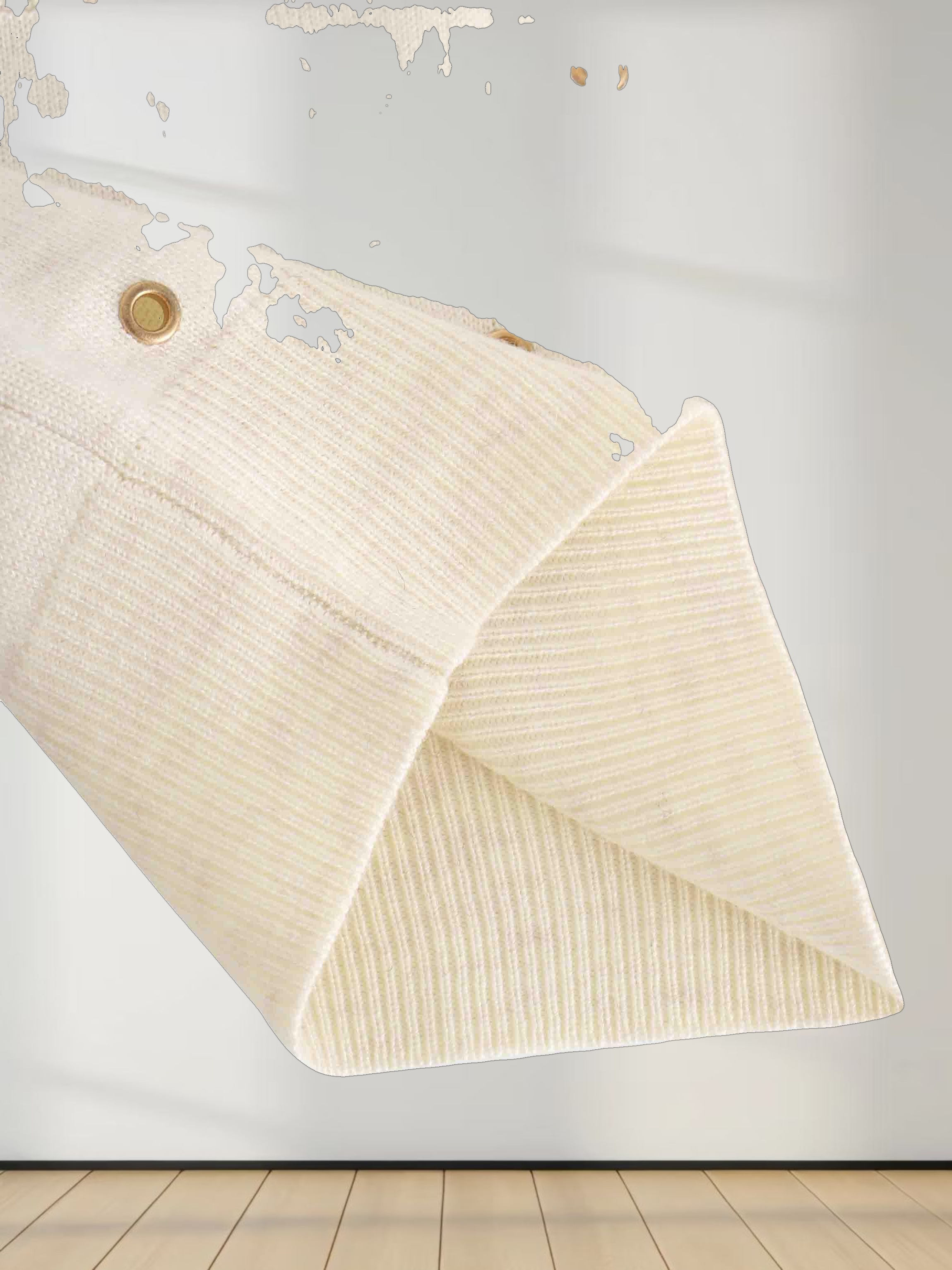 Grommet Cardigan-Cream