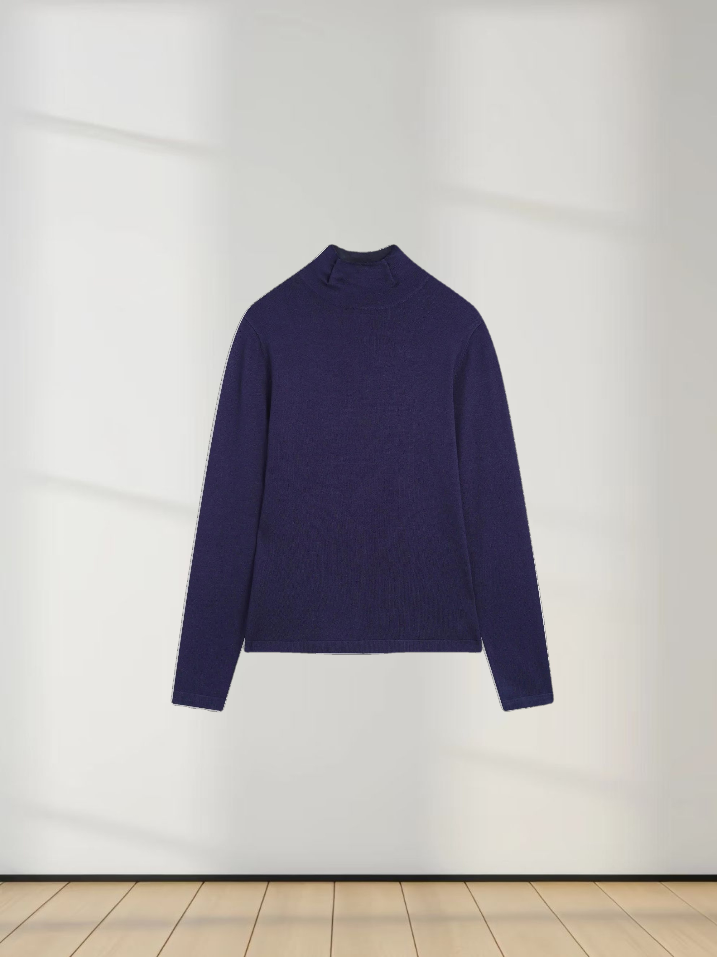 Knit Turtleneck-Navy