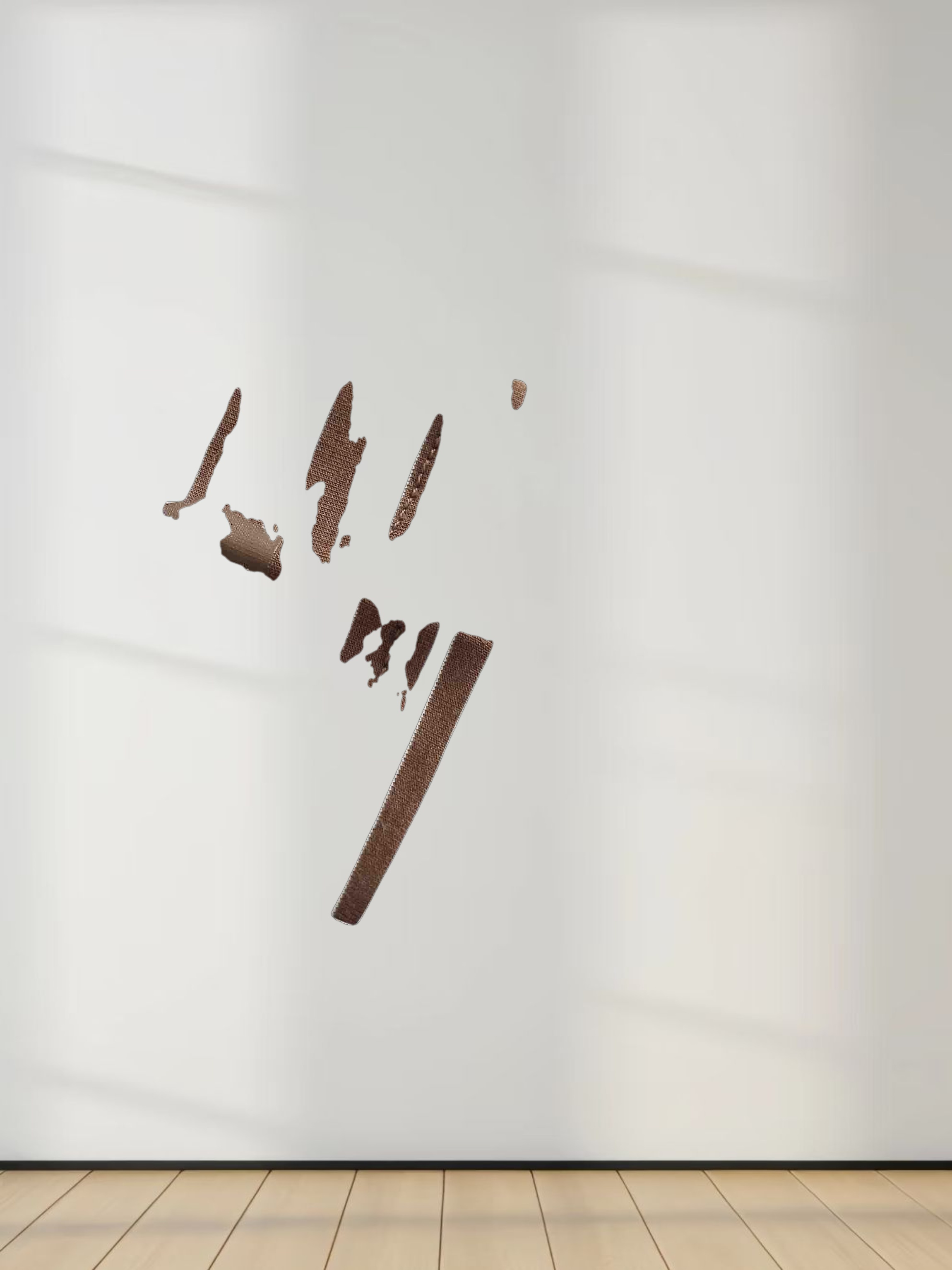 Flat Striped High V Long Sleeve-Brown/White