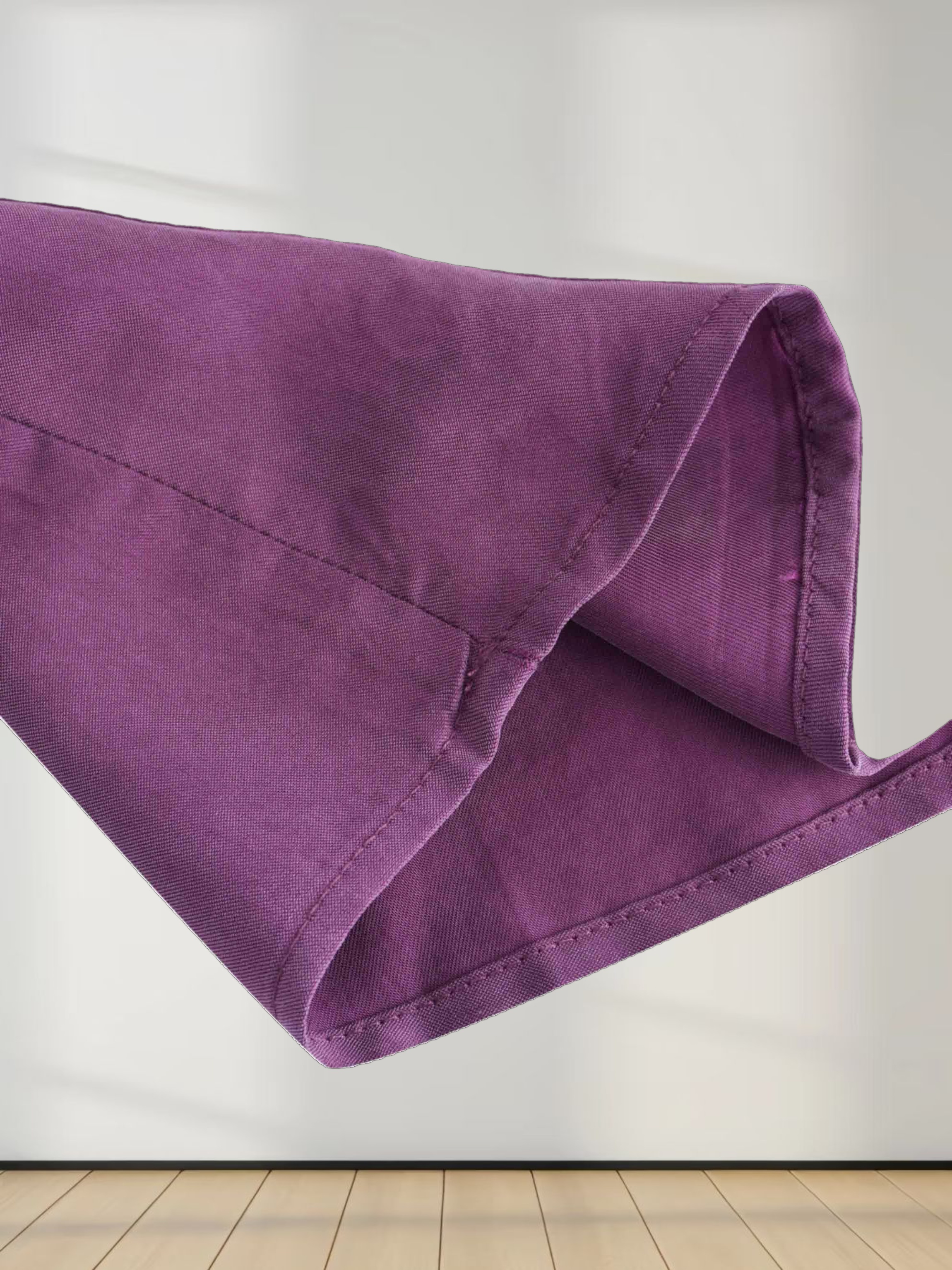 Cupro Crew Neck Slip Dress-Eggplant