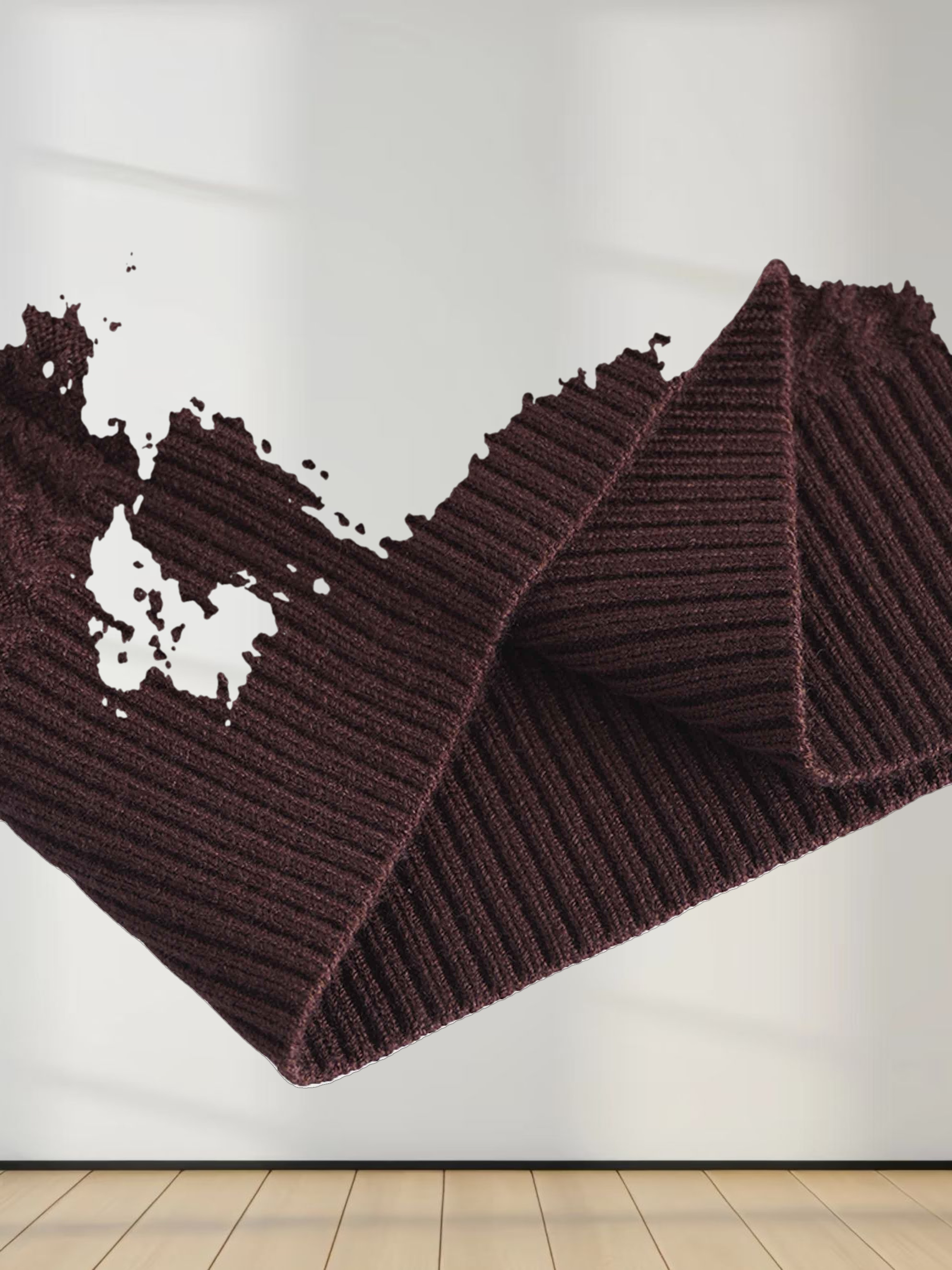 Waffle Wave Sweater- Solid Brown
