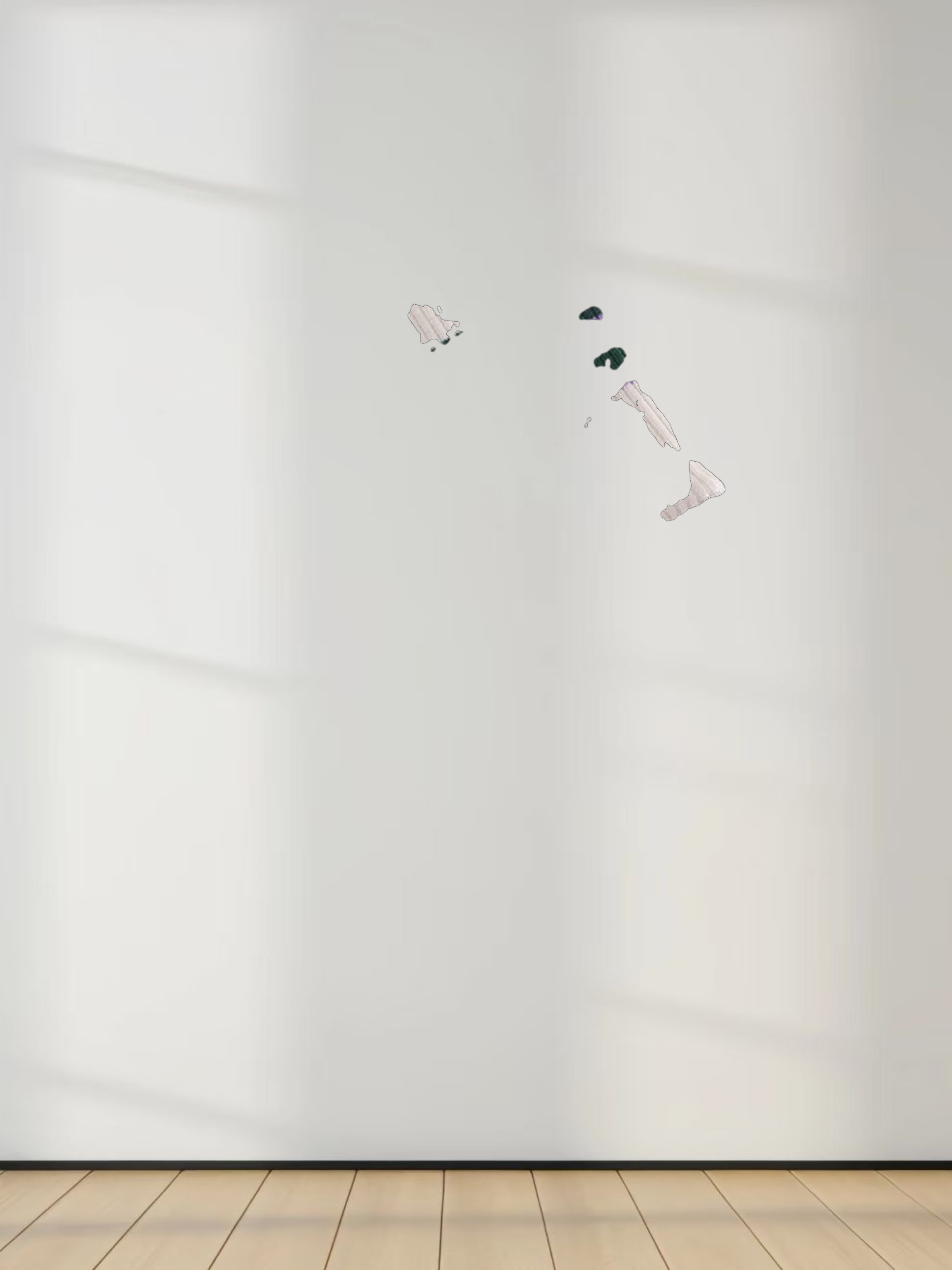 Ribbed Striped High V Tee Long Sleeve-Peach/Green