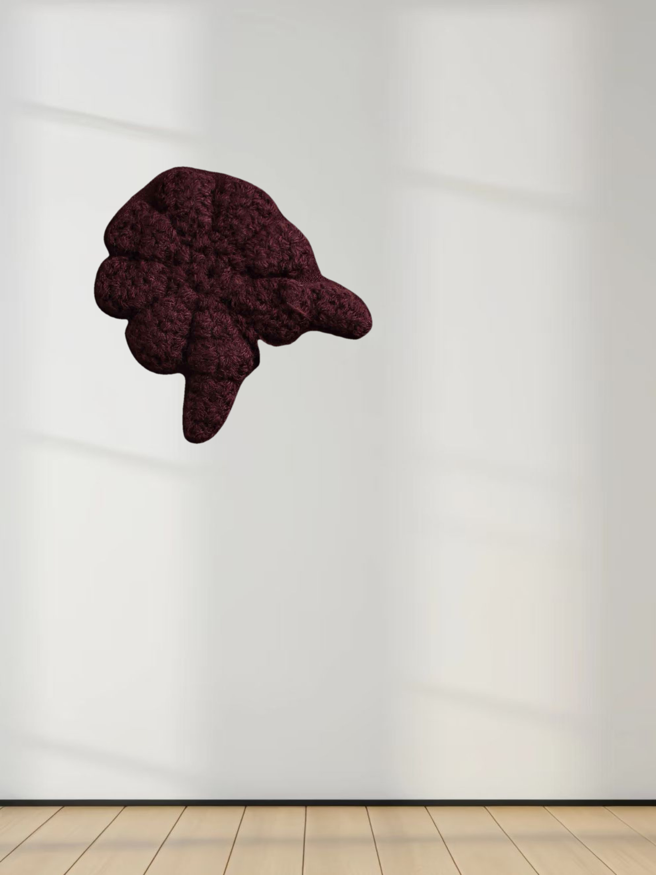 Crochet Puff Flower Sweater Set-Plum