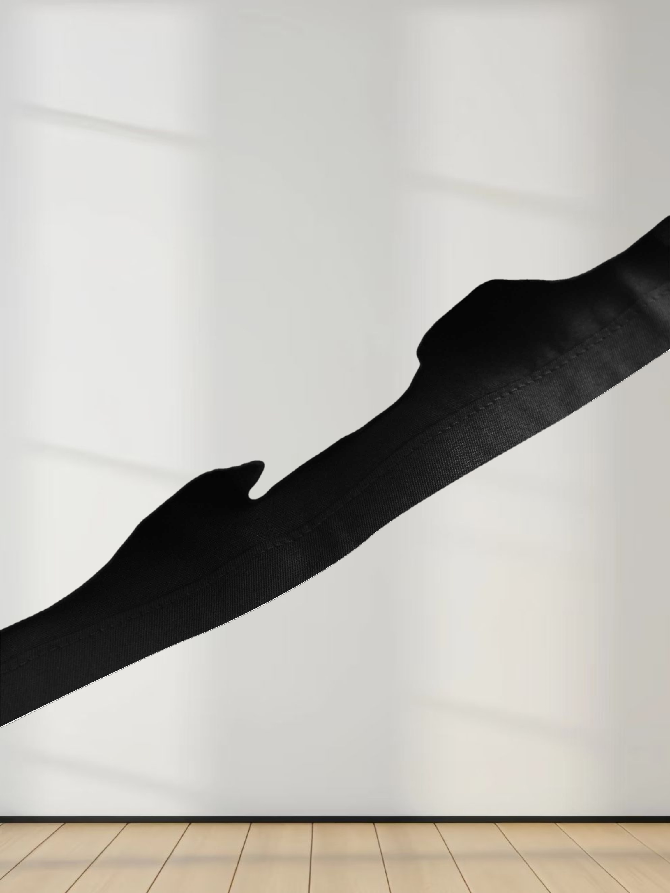 Stitch Down Cotton Pleated Skirt-Black