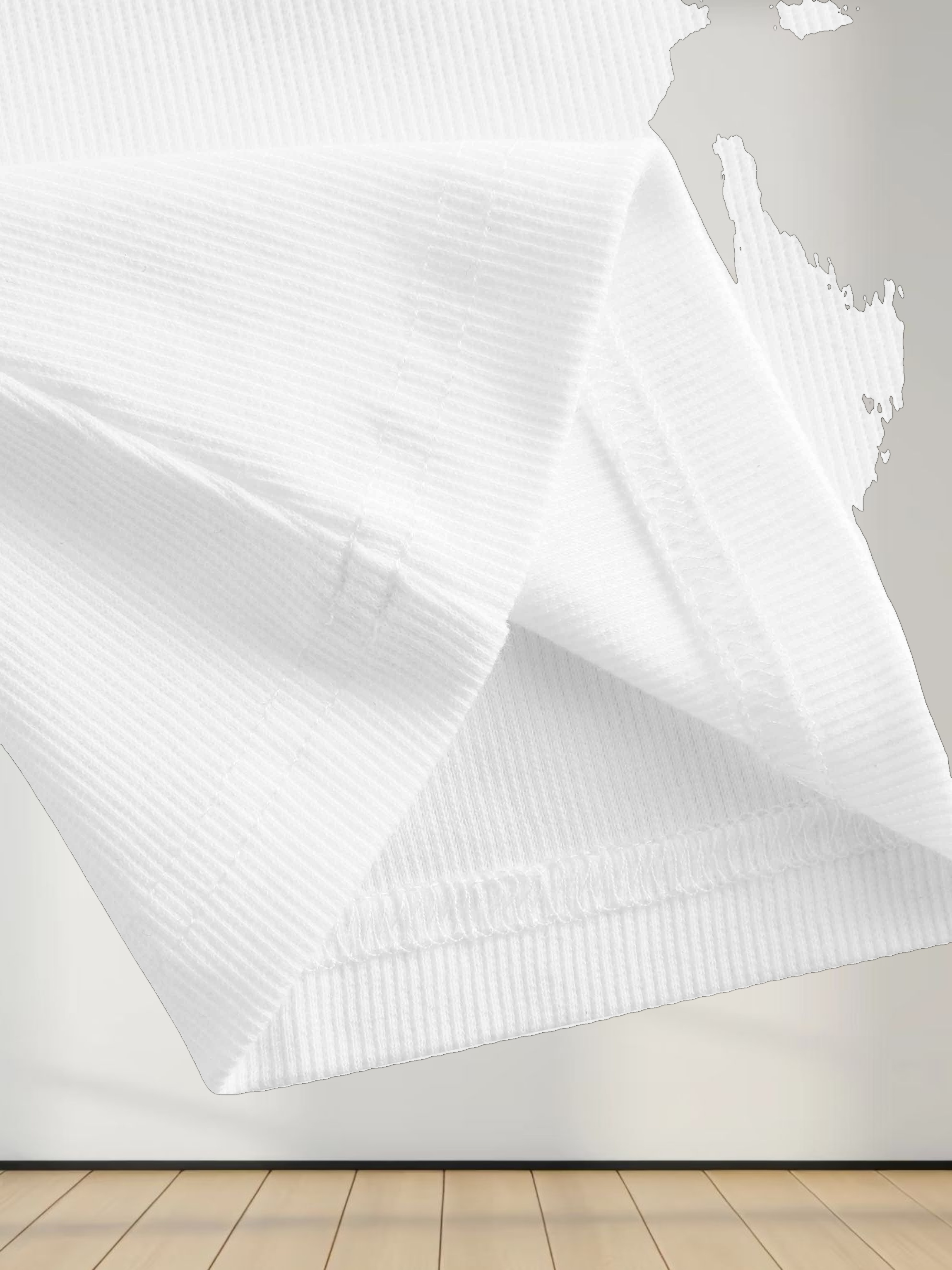 Ribbed Crew Neck Puff Sleeve Top-White