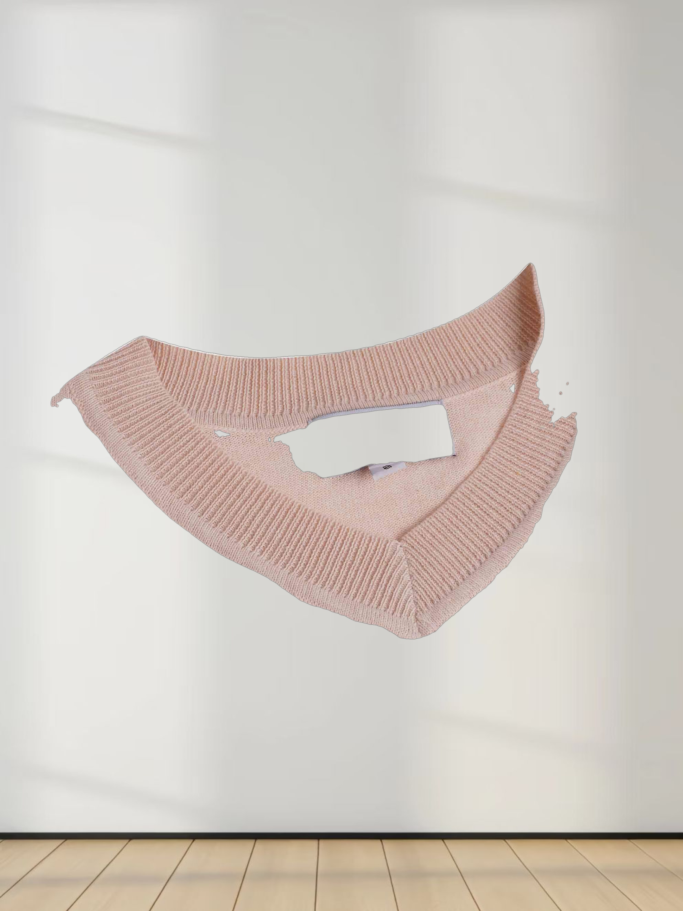 High V Lightweight Sweater-Heathered Peach