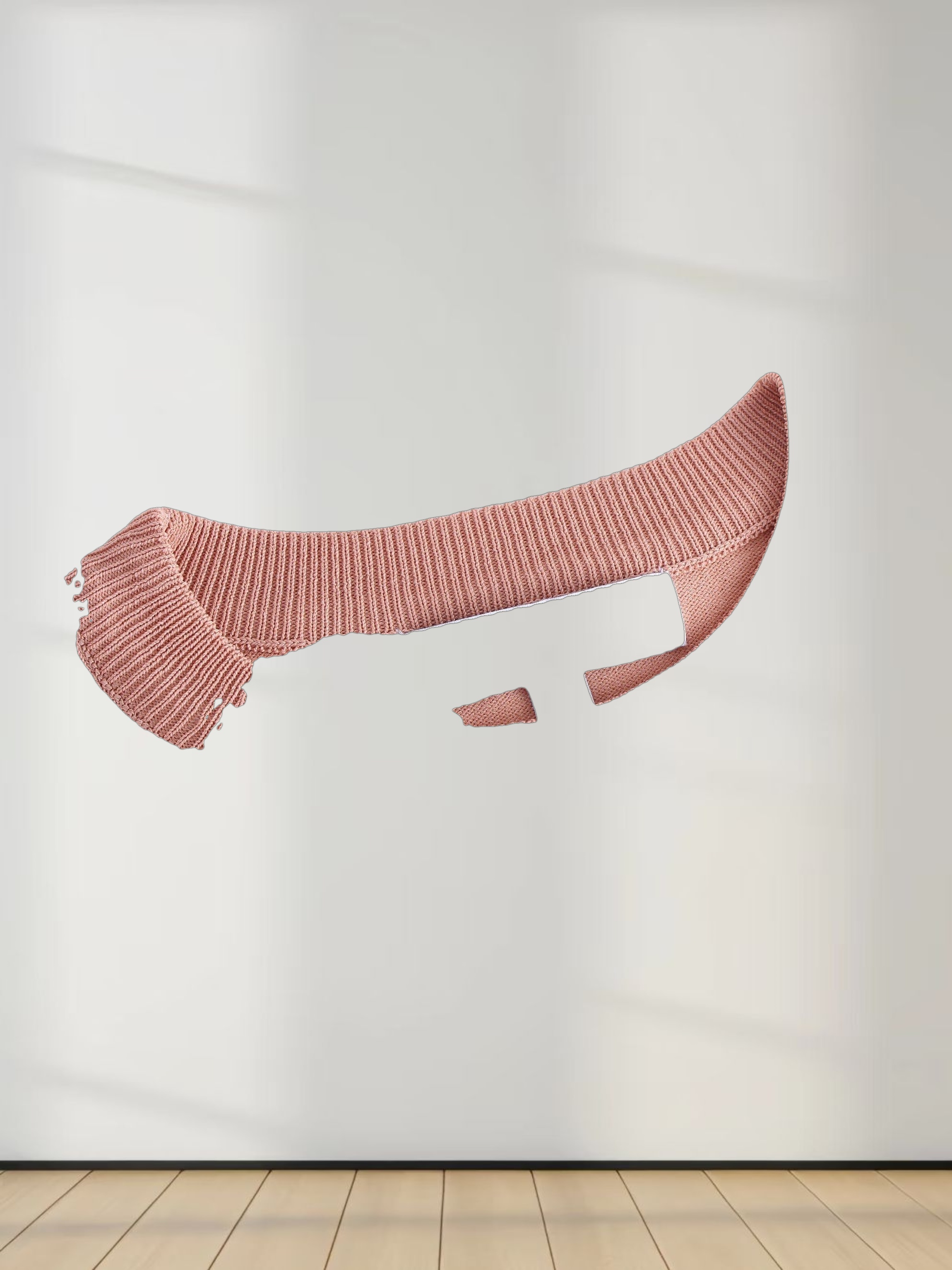 RIBBED WAISTED SWEATER-PEACH