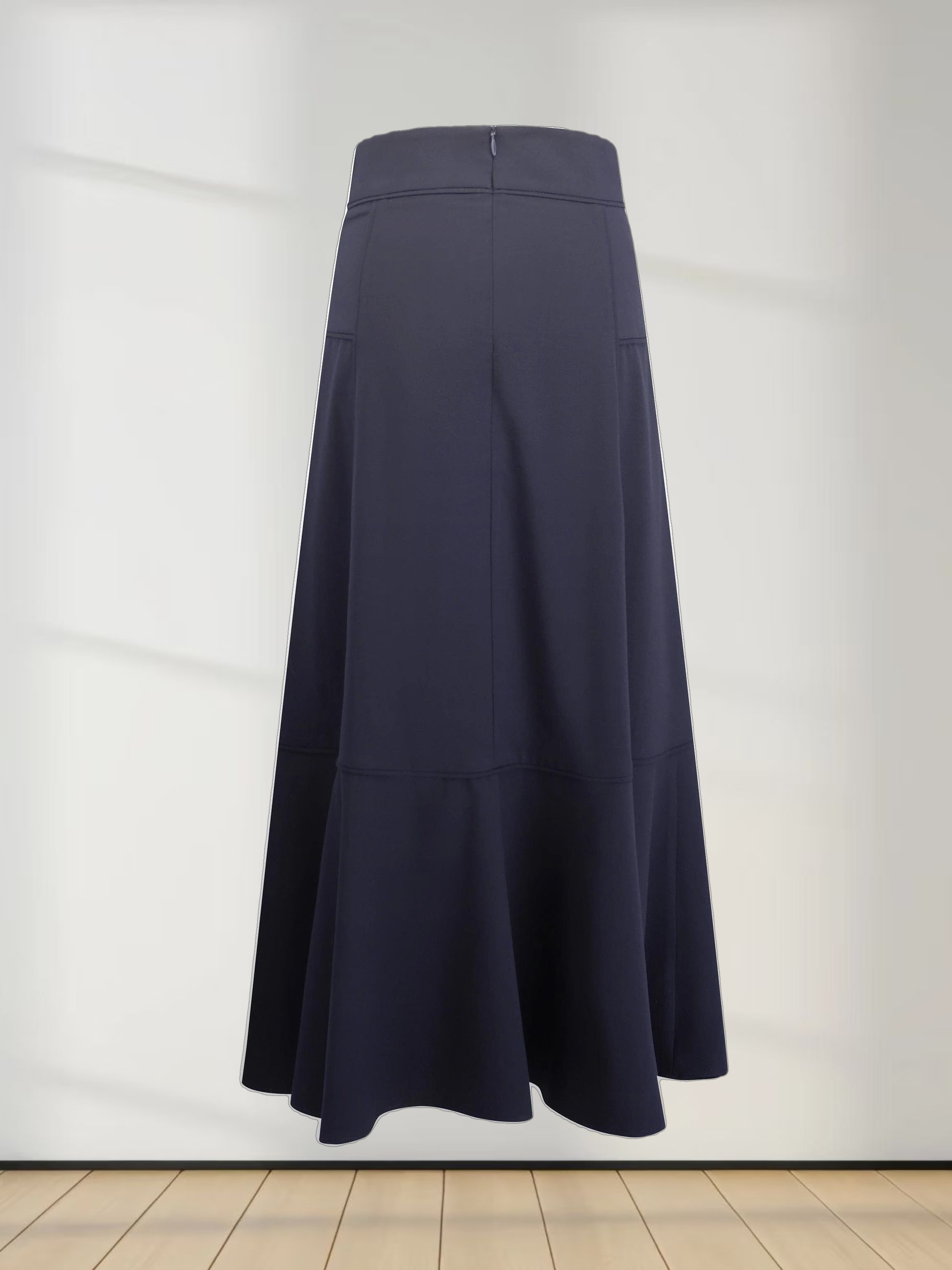 Bottom Flare Skirt-Navy
