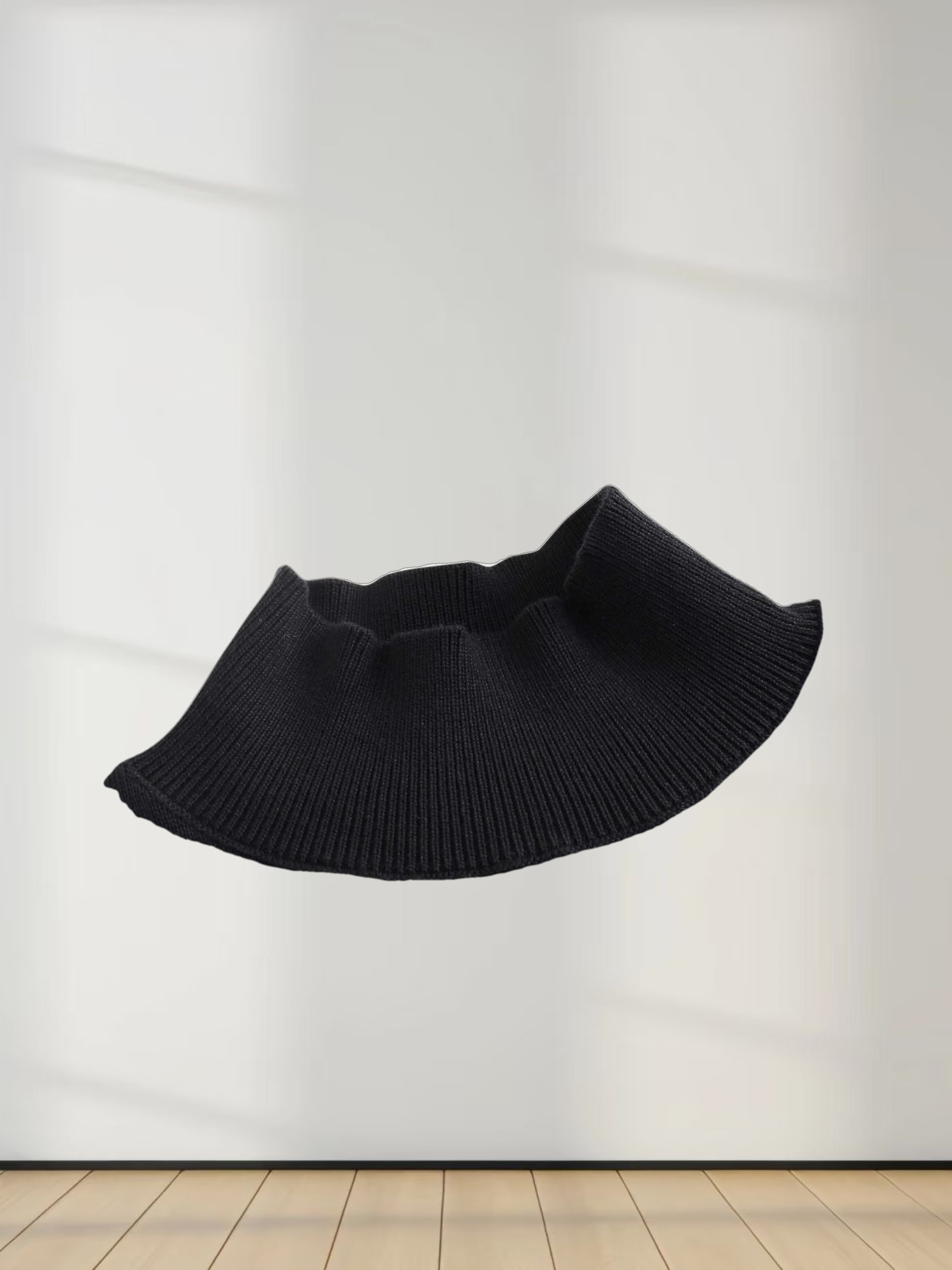 Knit Top Mock Neck Dress-Black