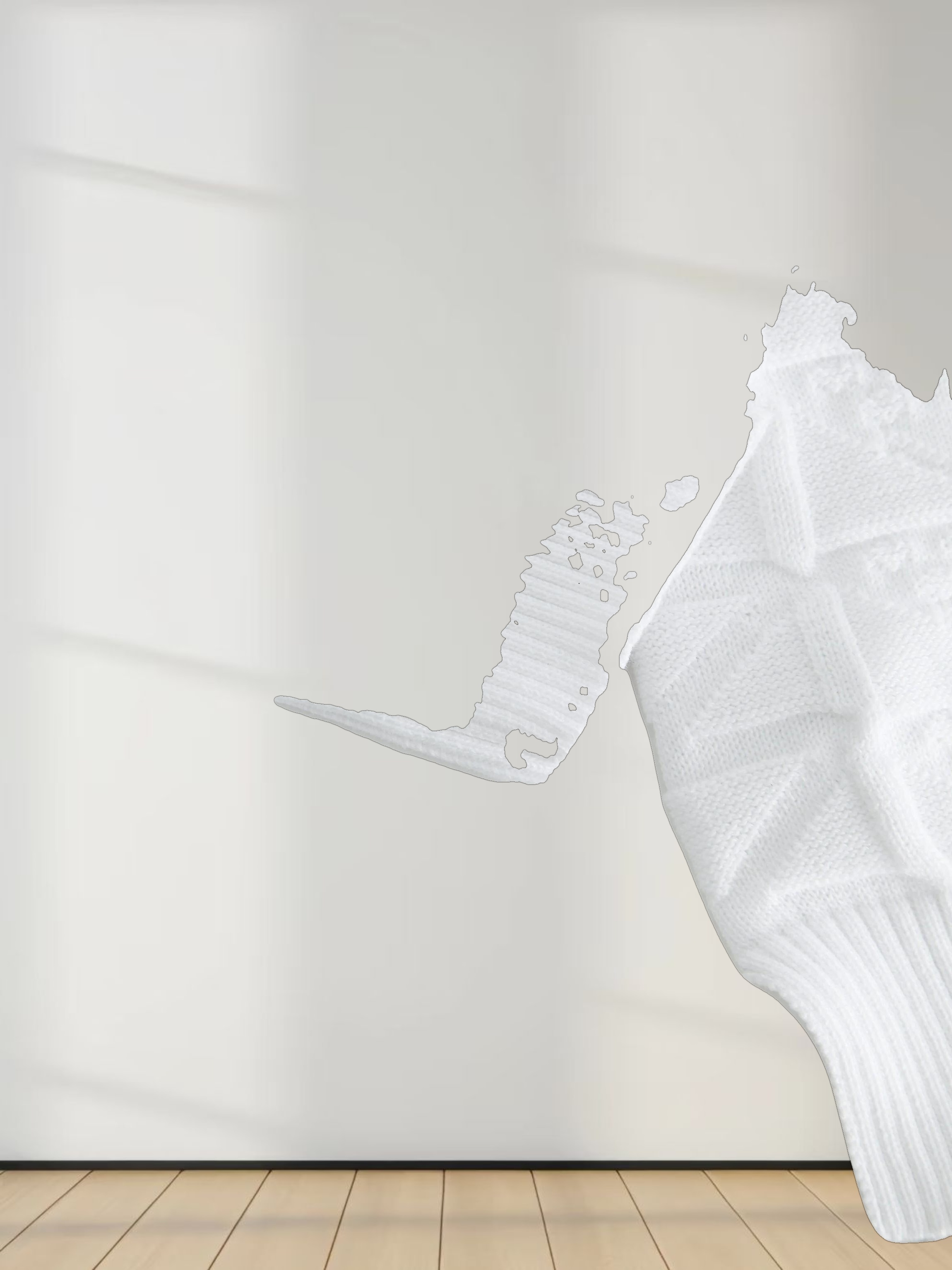 Cross Stitch Sweater-White