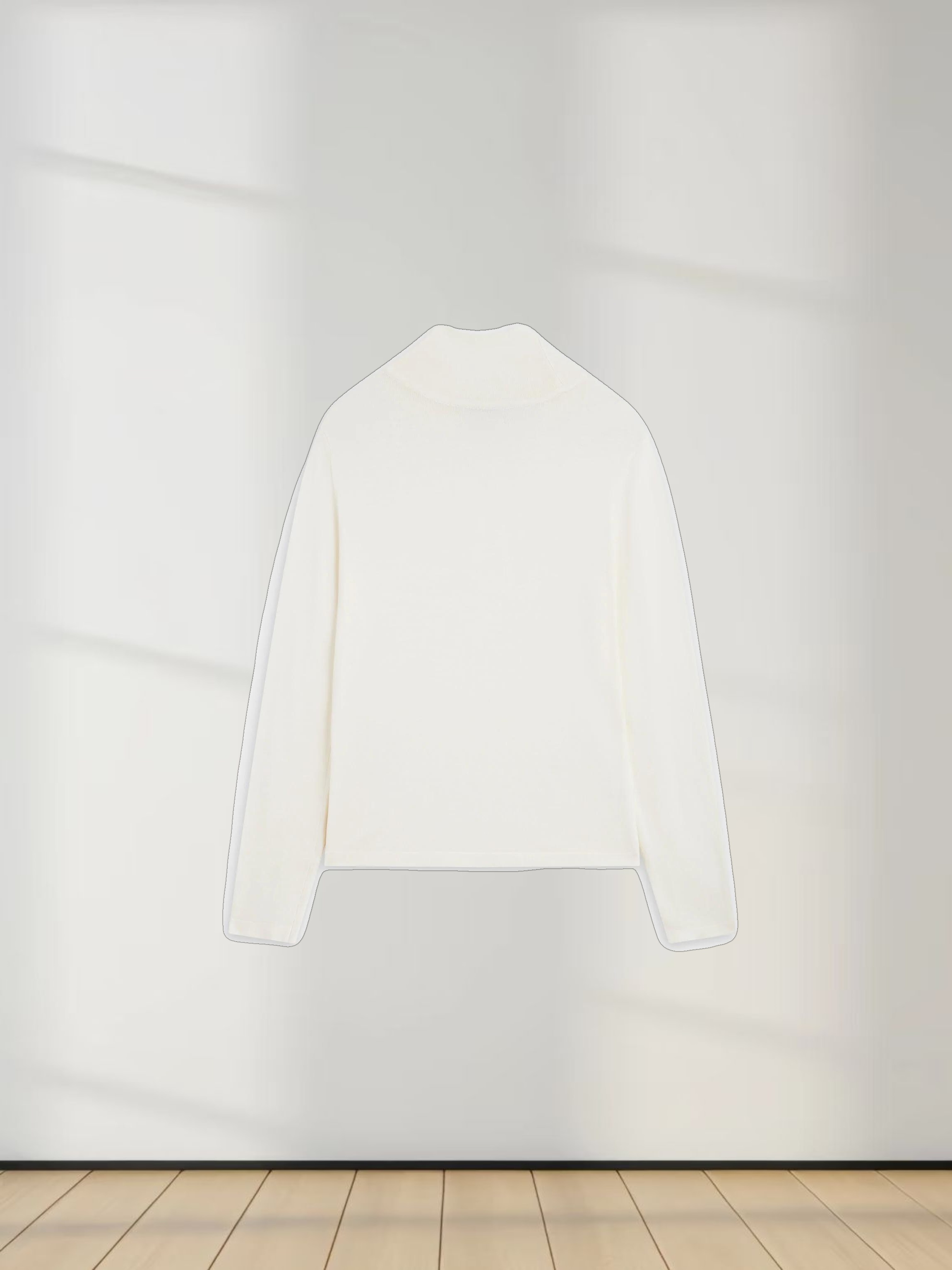 Knit Turtleneck-Cream