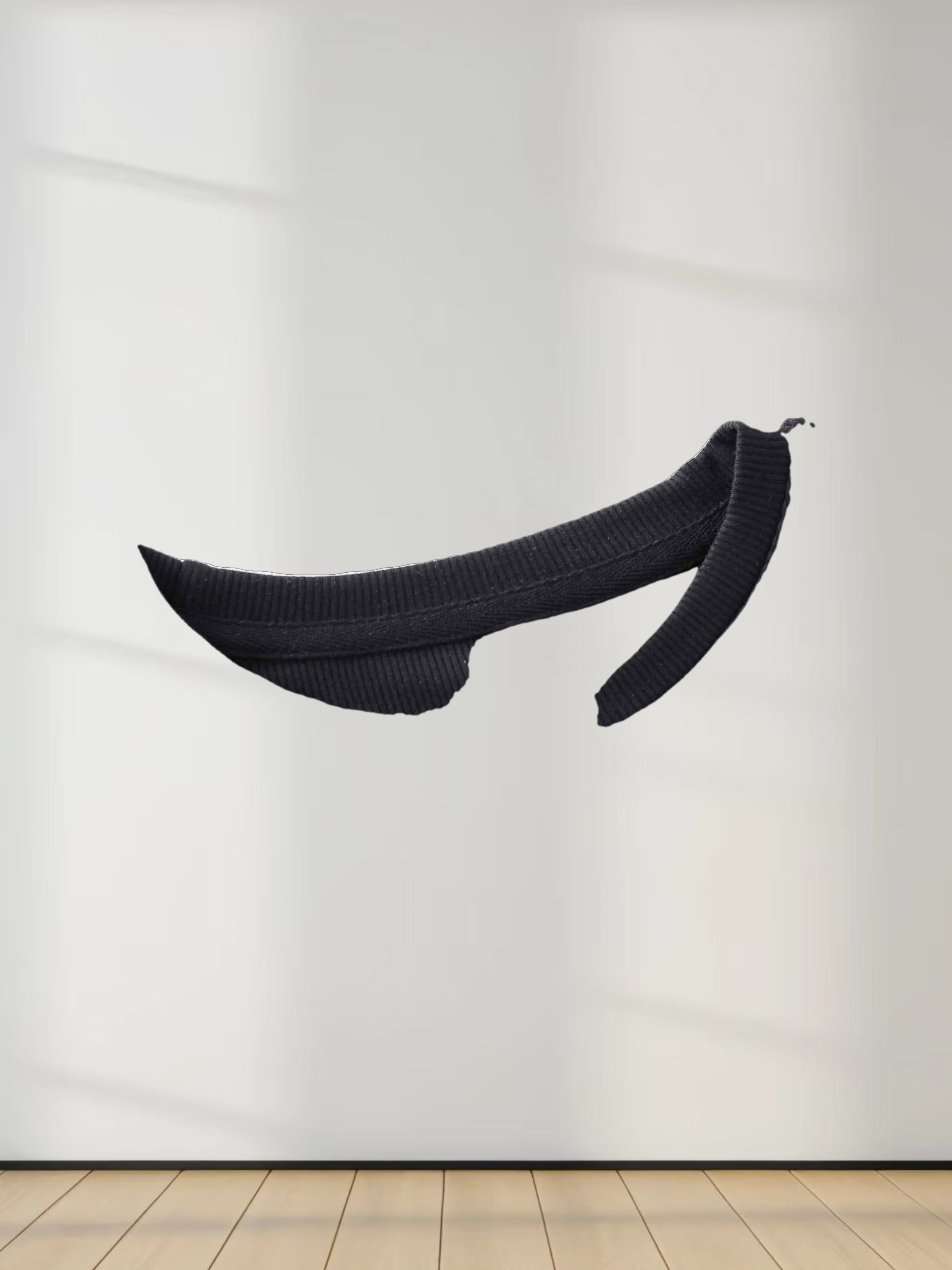 RIBBED WRAP TEE-BLACK