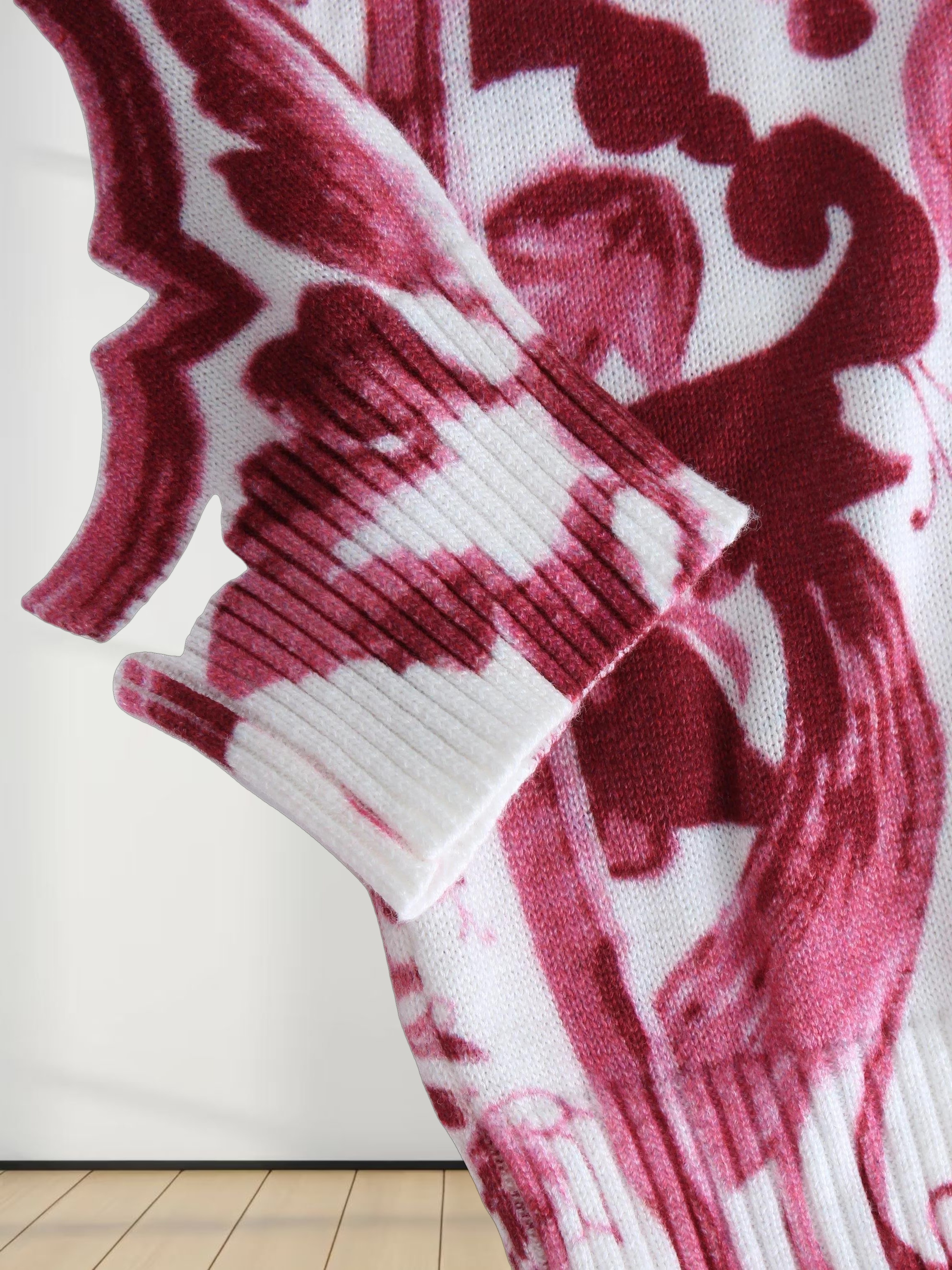 Printed Sweater-Pink Picasso