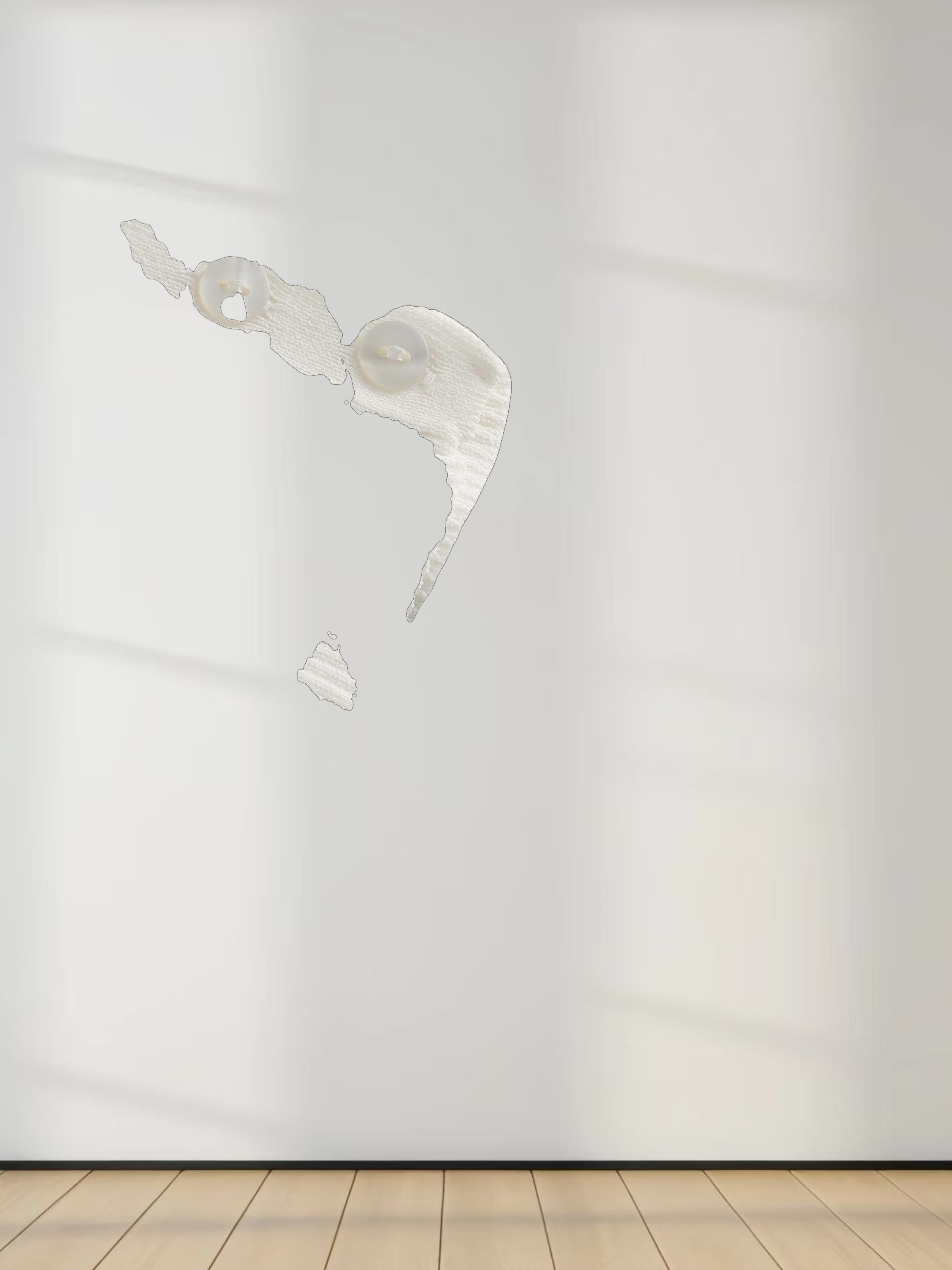 Printed Pointelle Sweater-White