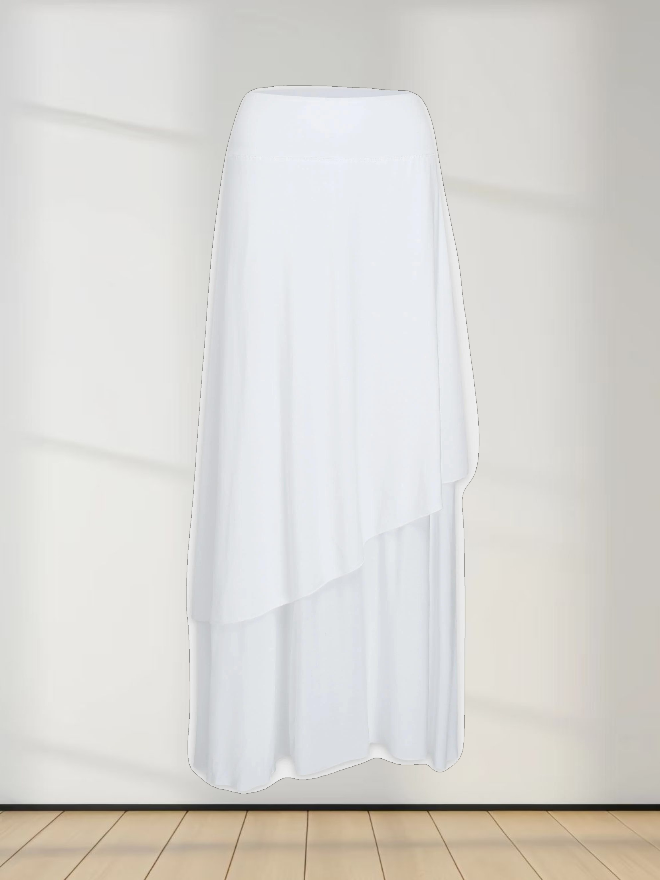 DOUBLE LAYER SKIRT-WHITE