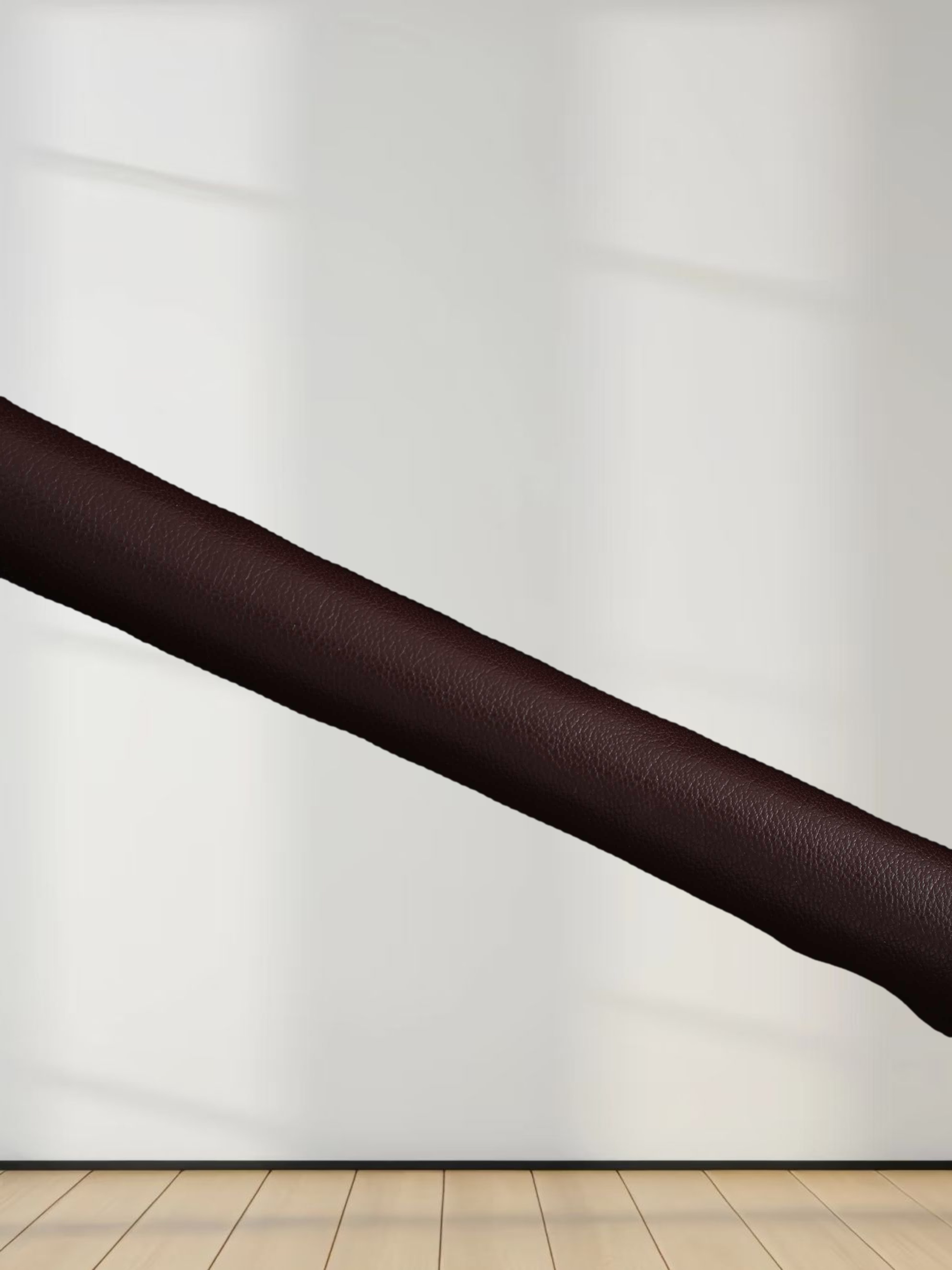 Leather A-Line Skirt-Brown