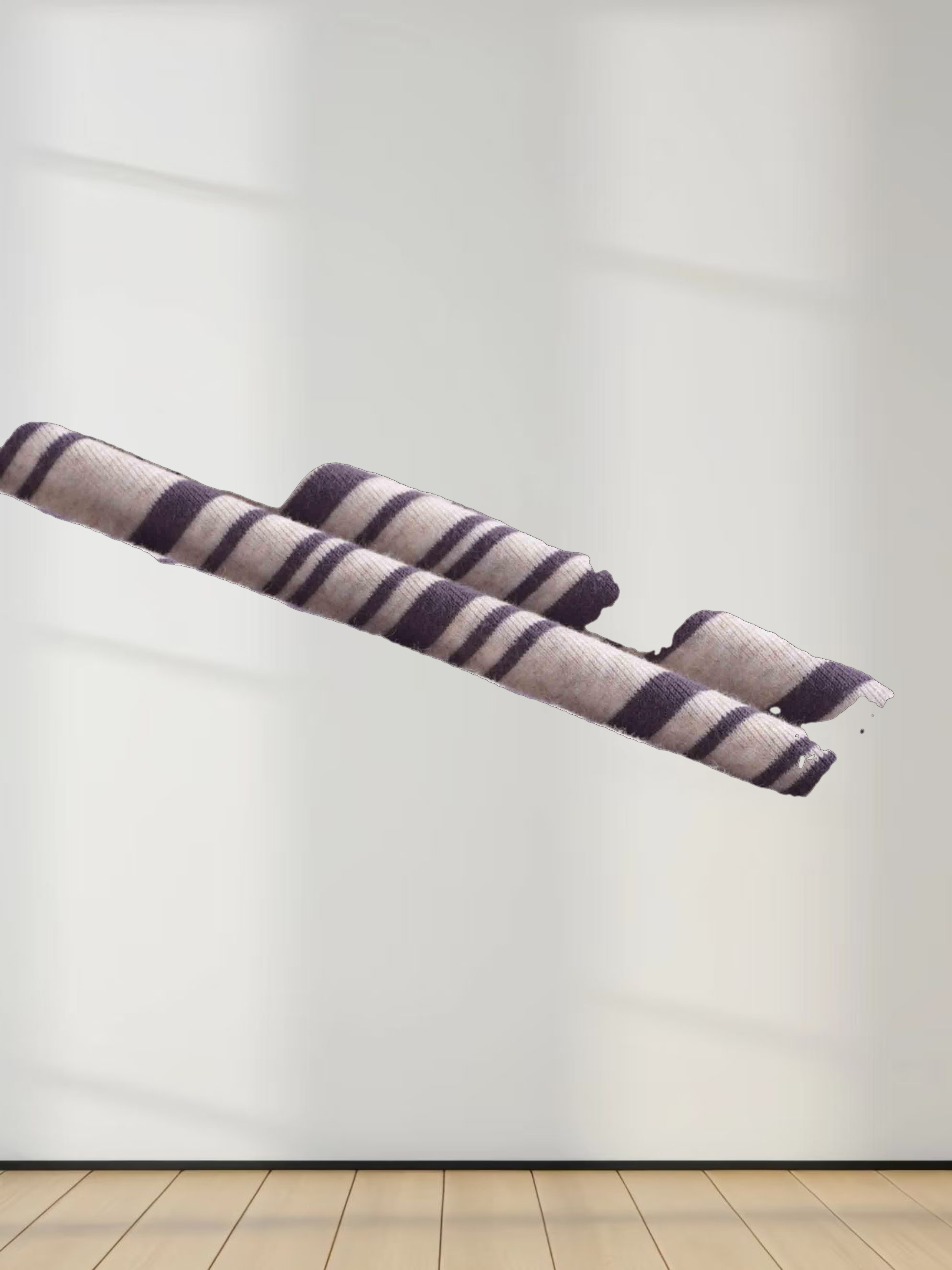 Flat Striped Crew Long Sleeve-Heathered Grey Stripe