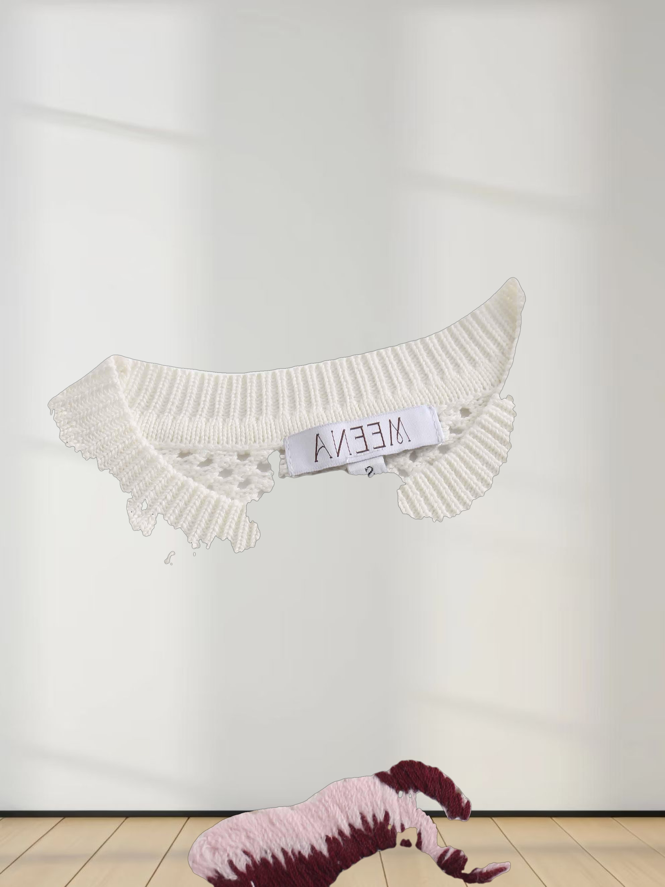 Embroidered Crochet Floral Sweater-Pink Floral