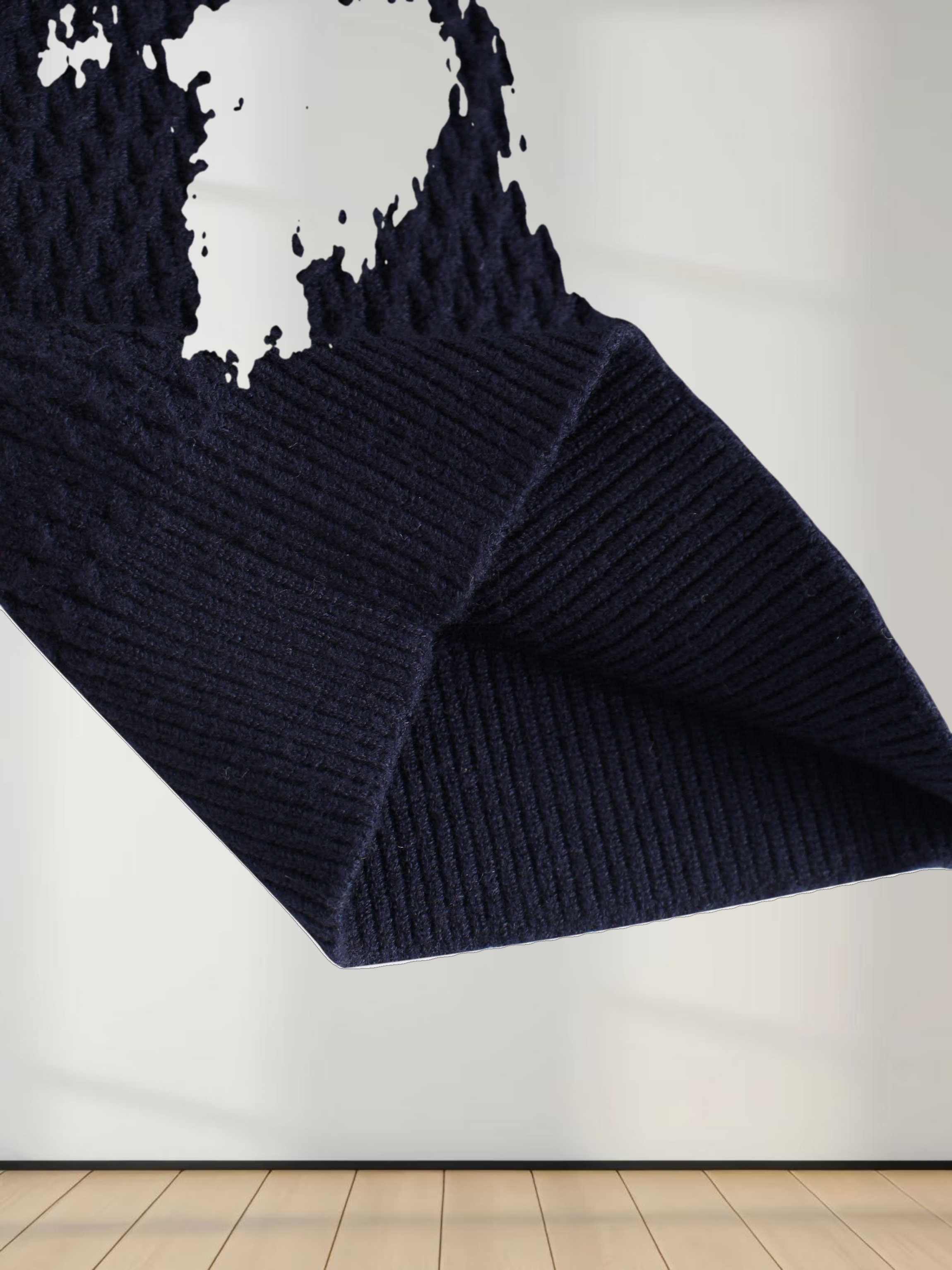 Textured Crew Cardigan-Navy