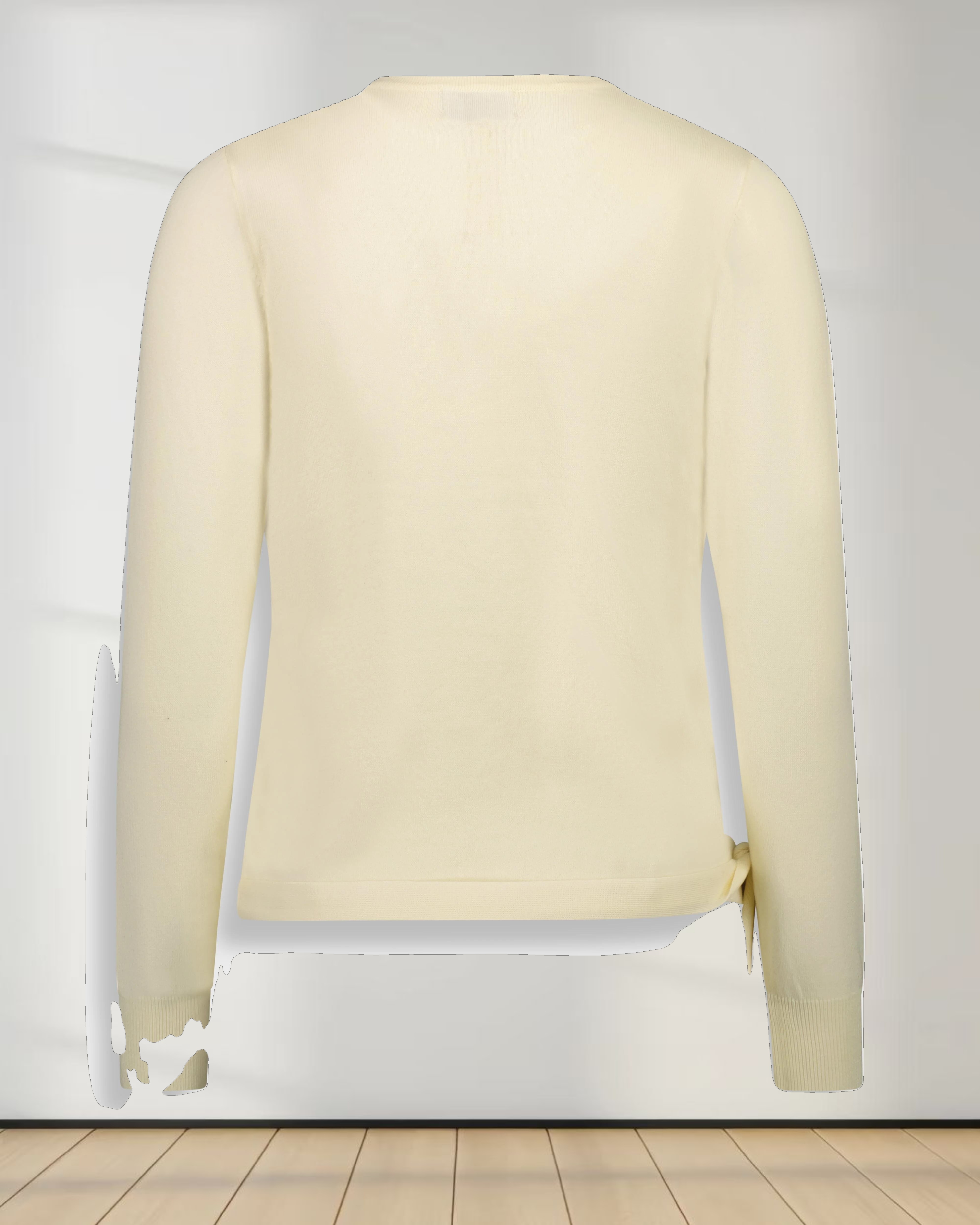BASIC WRAP SWEATER-CREAM